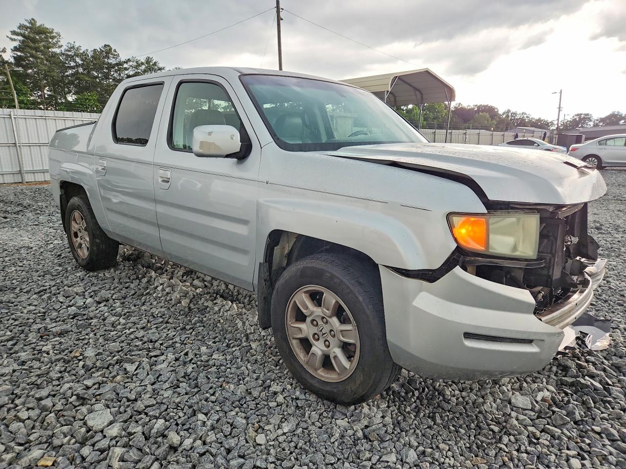 2007 Honda Ridgeline Rtl Silver vin: 2HJYK16557H535638