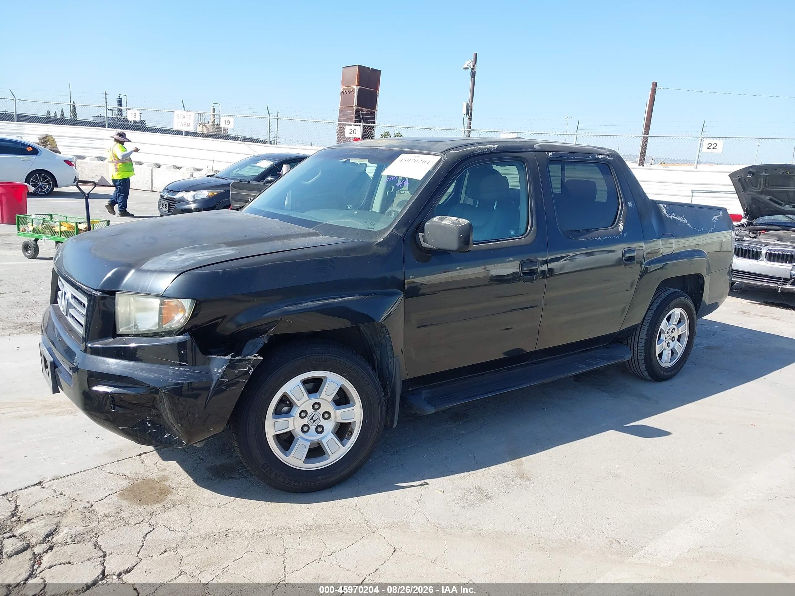 2008 Honda Ridgeline Rtl Черный vin: 2HJYK16558H501894