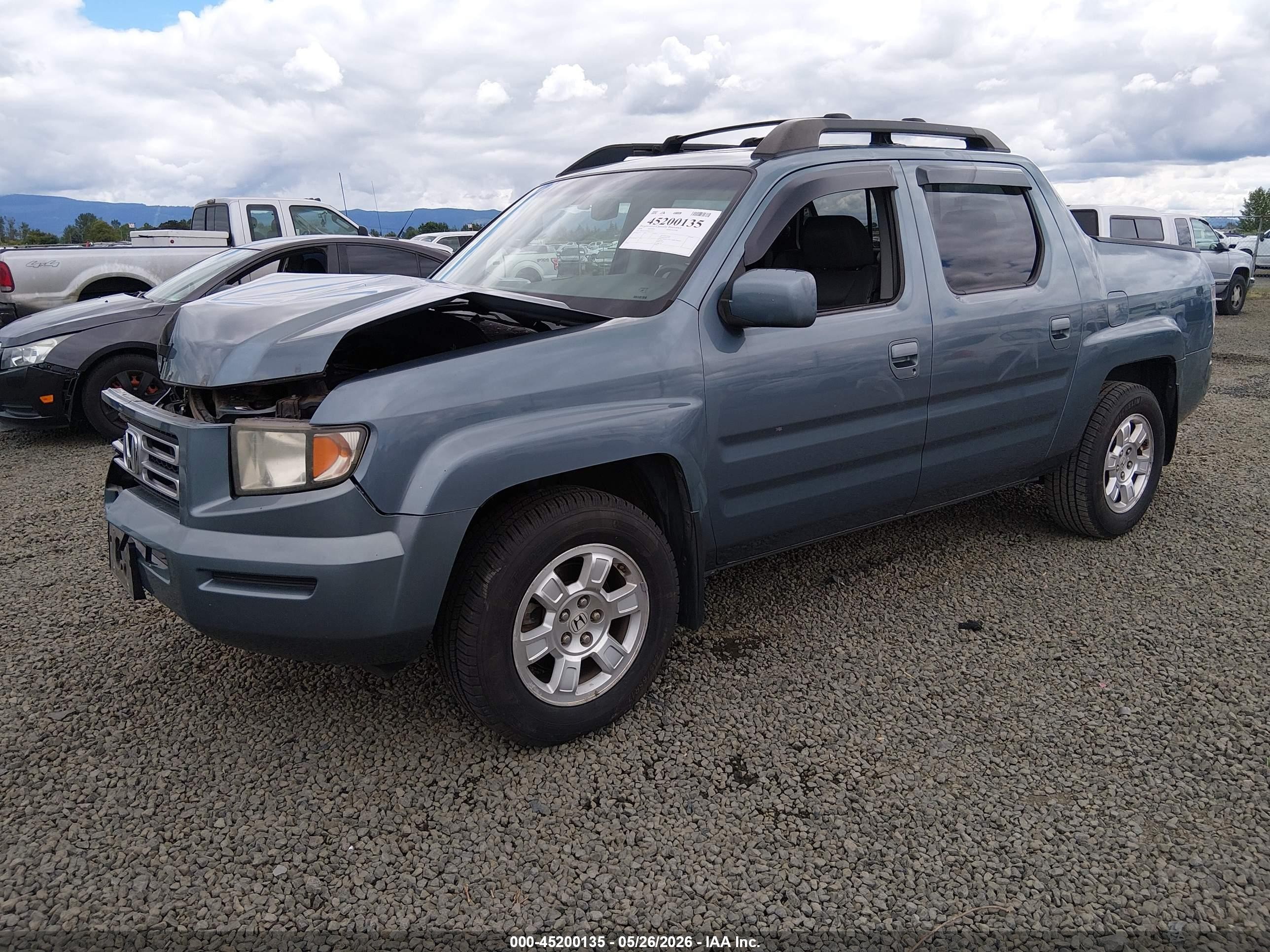 2008 Honda Ridgeline Rtl Blue vin: 2HJYK16558H519733