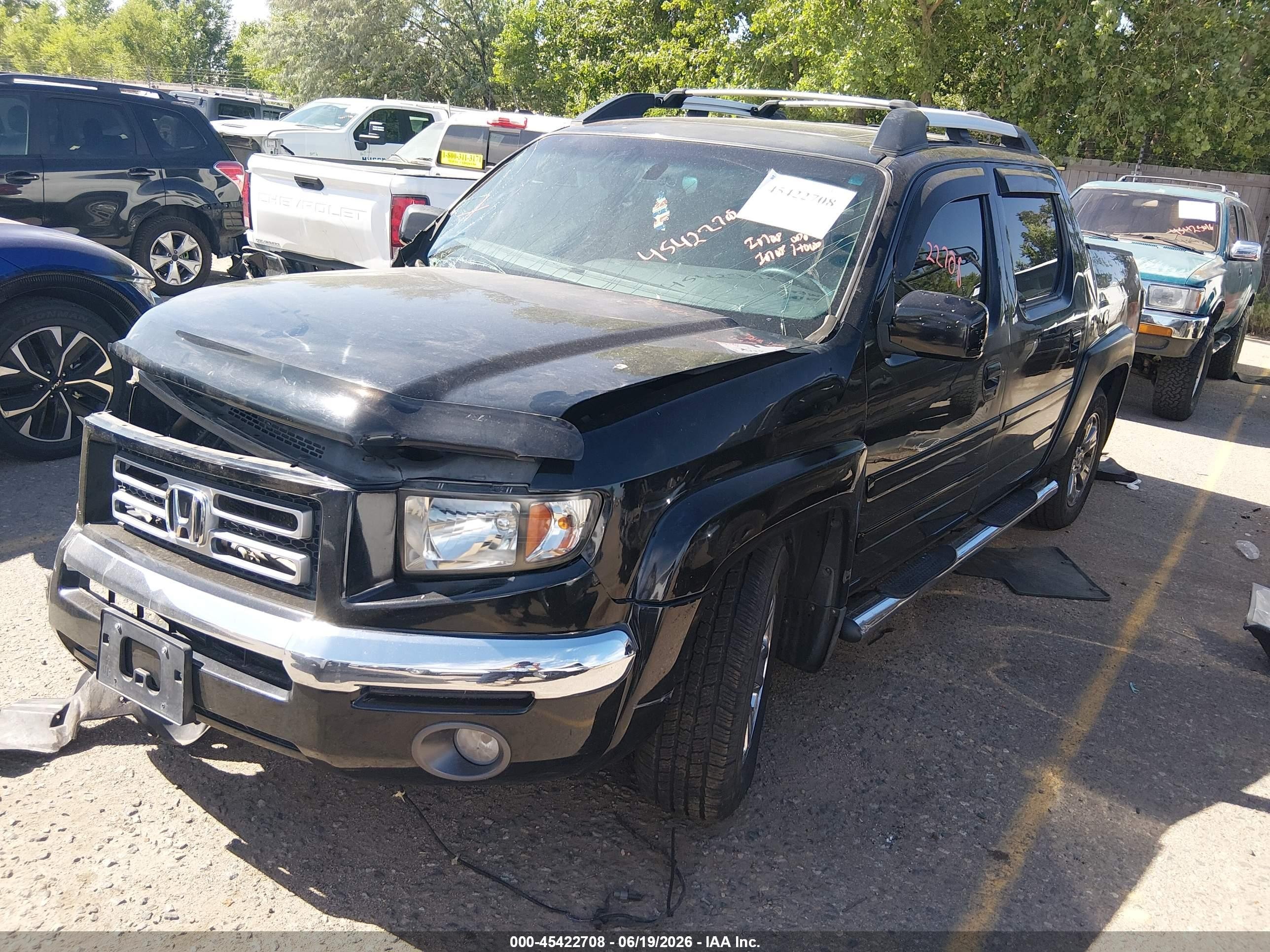 2008 Honda Ridgeline Rtl Черный vin: 2HJYK16558H521482