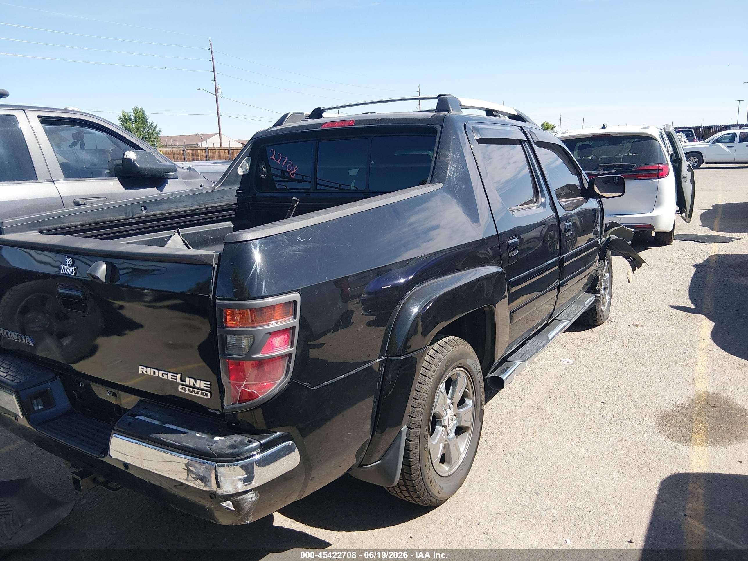 2008 Honda Ridgeline Rtl Черный vin: 2HJYK16558H521482