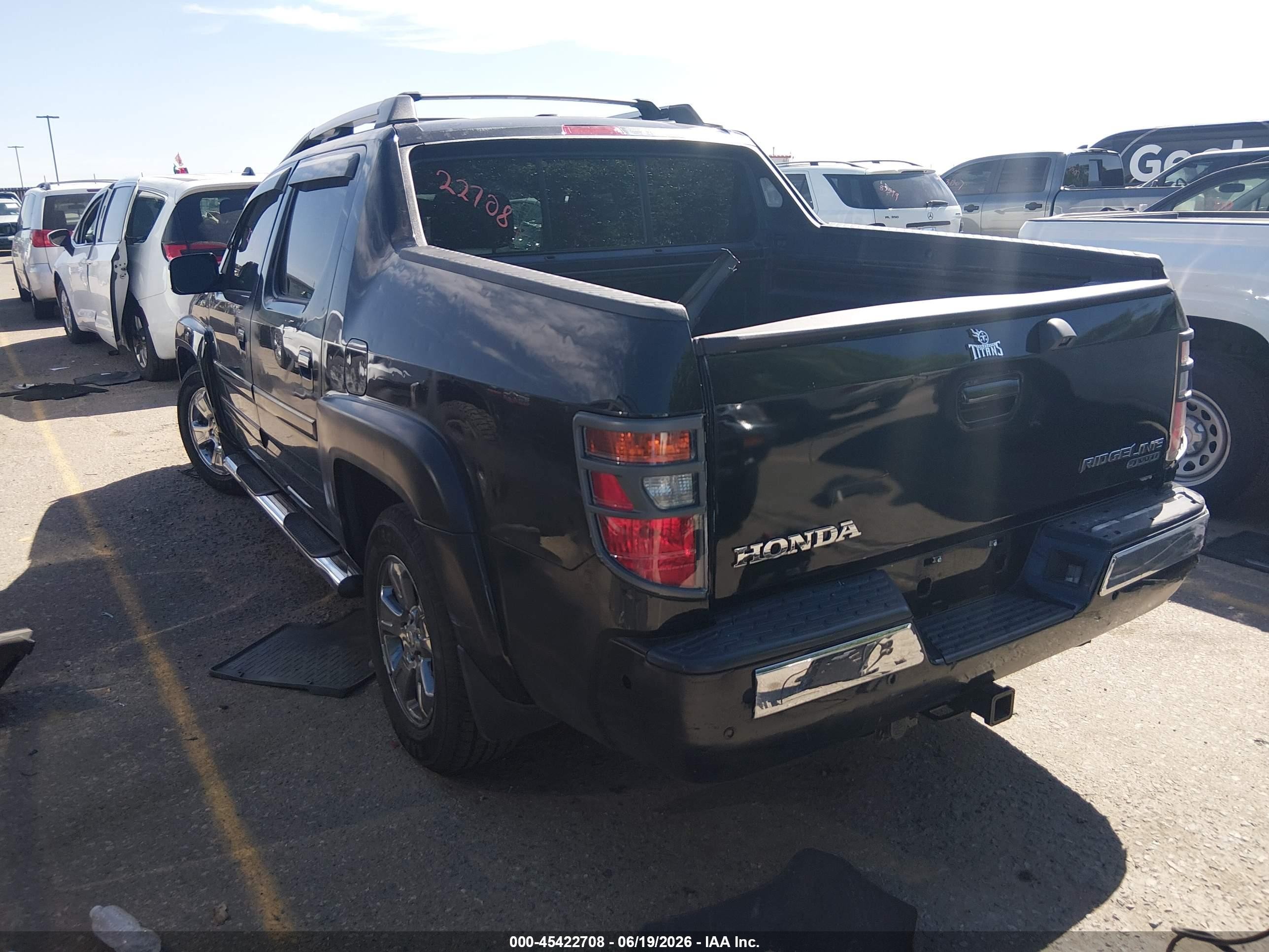 2008 Honda Ridgeline Rtl Черный vin: 2HJYK16558H521482
