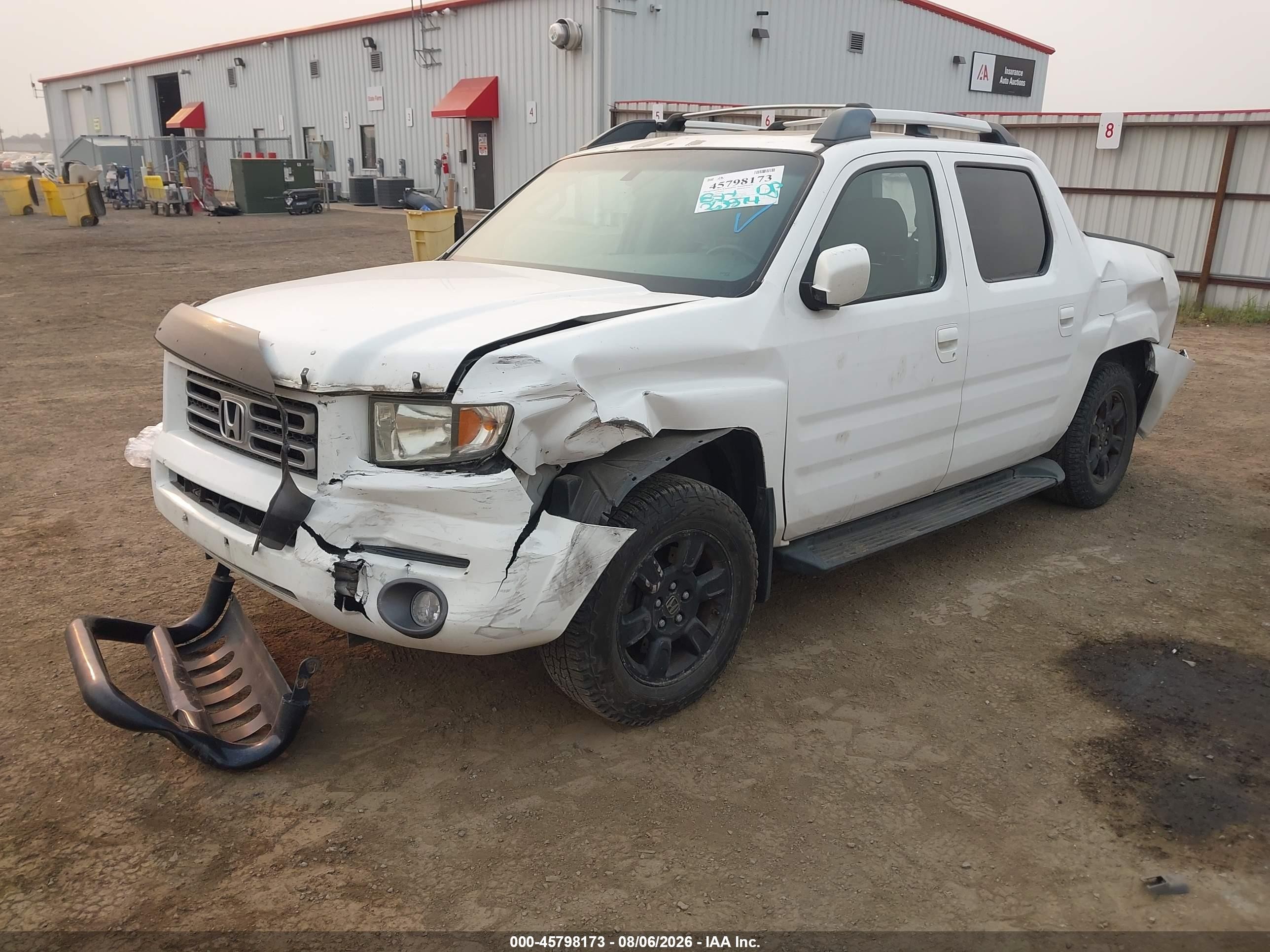2006 Honda Ridgeline Rtl White vin: 2HJYK16566H005337