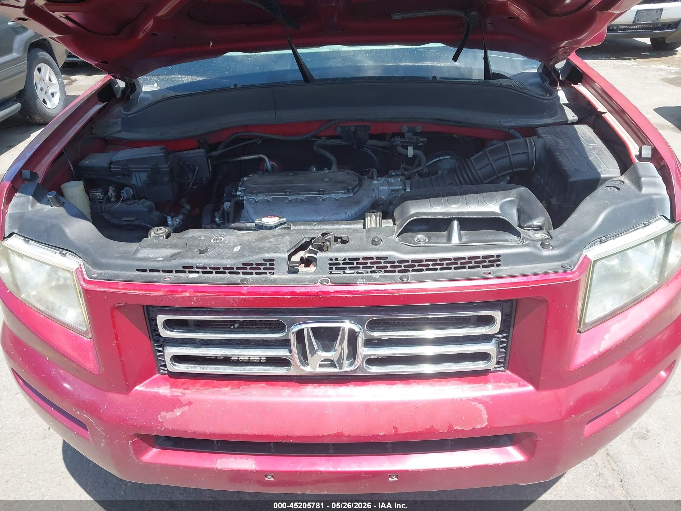 2006 Honda Ridgeline Rtl Red vin: 2HJYK16566H530544
