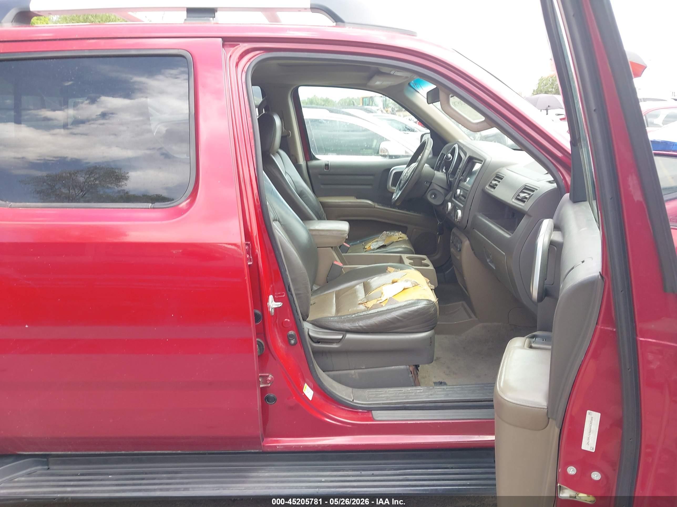 2006 Honda Ridgeline Rtl Red vin: 2HJYK16566H530544