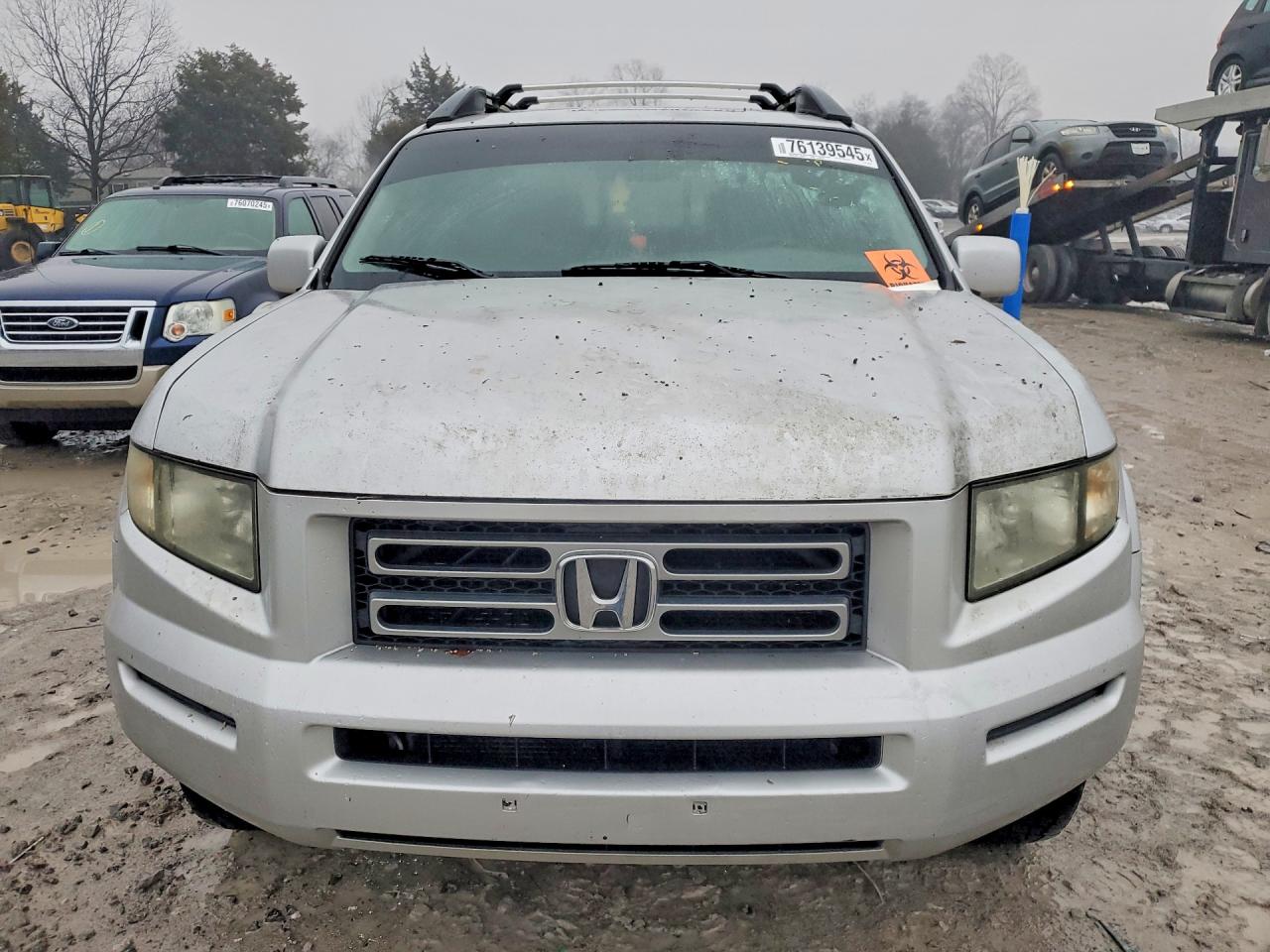 2007 Honda Ridgeline Rtl Silver vin: 2HJYK16567H518430