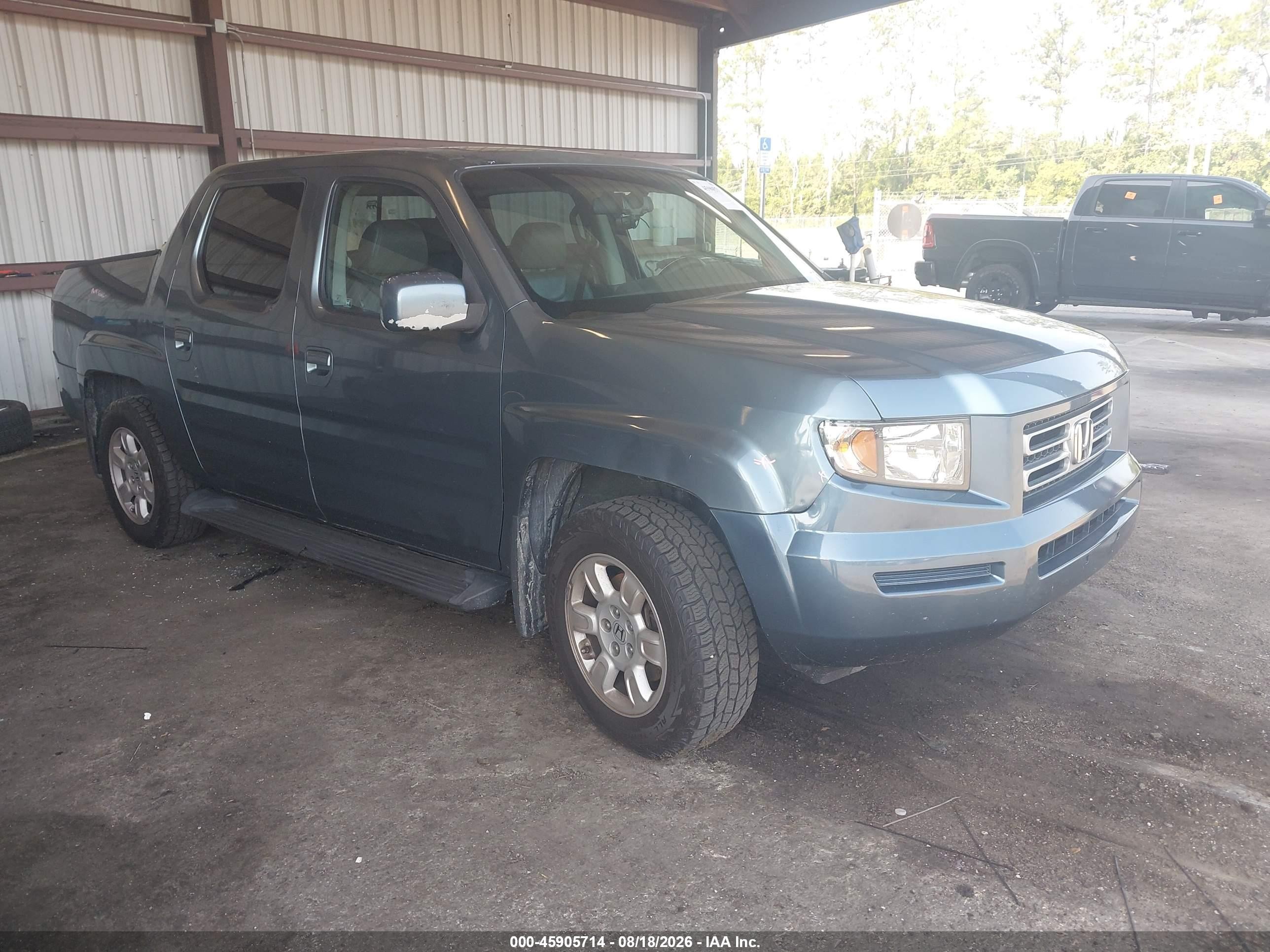 2007 Honda Ridgeline Rtl Green vin: 2HJYK16567H524826