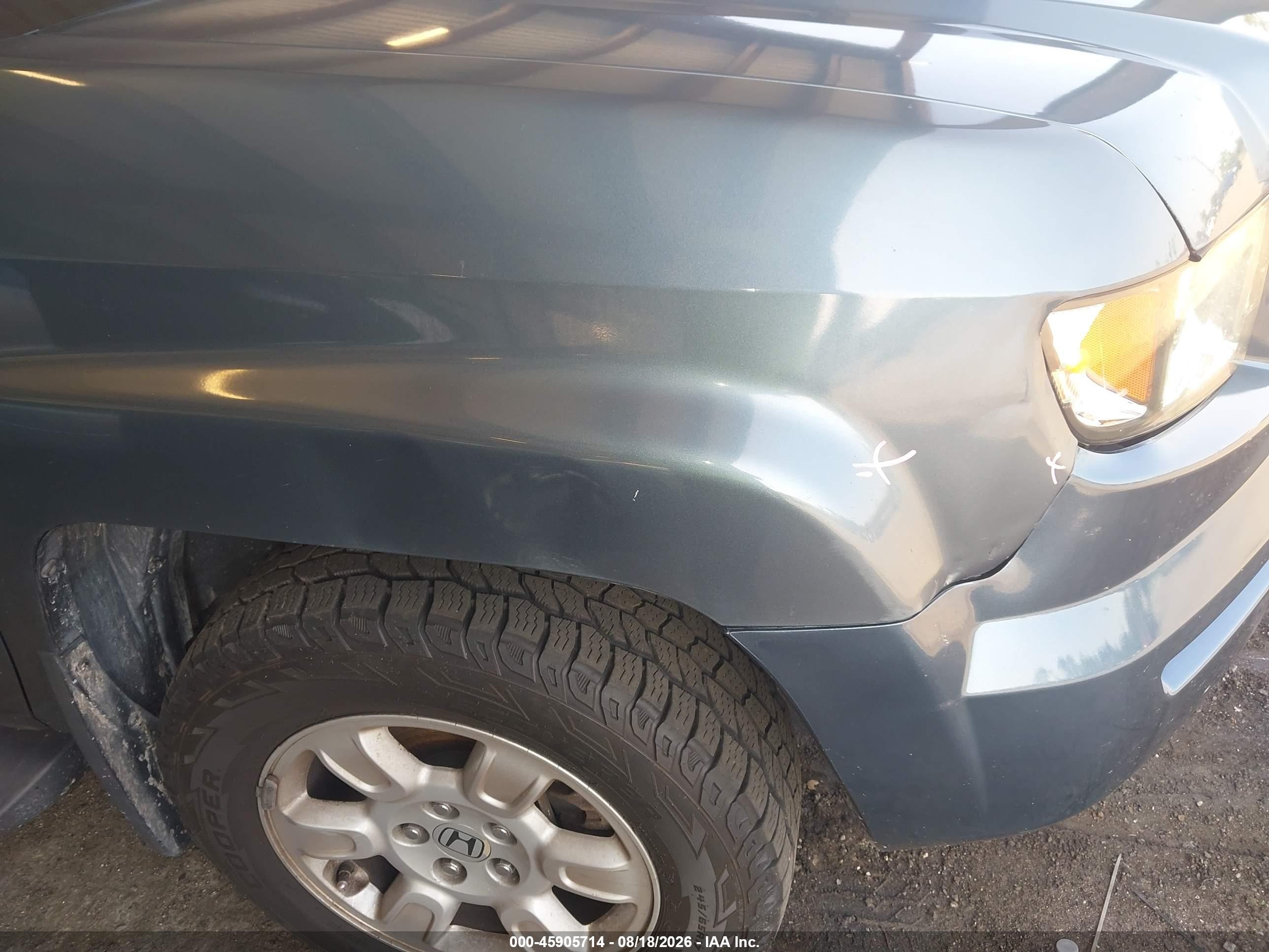 2007 Honda Ridgeline Rtl Green vin: 2HJYK16567H524826
