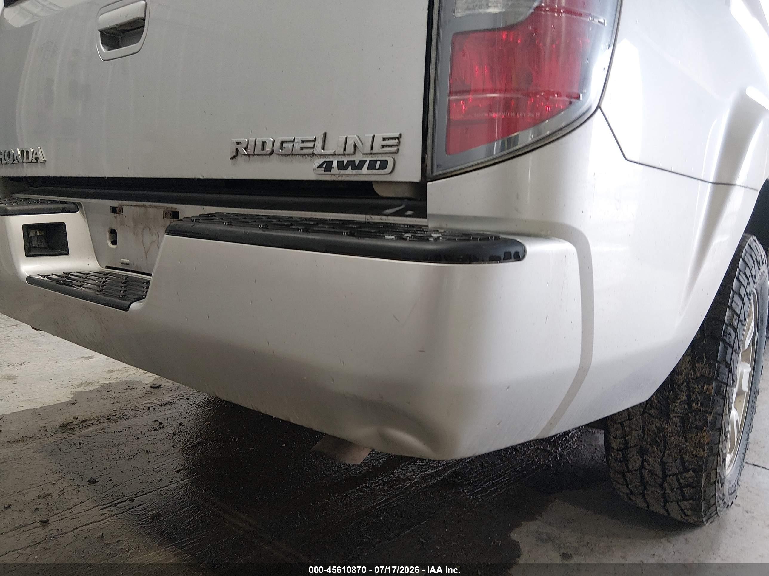 2007 Honda Ridgeline Rtl Silver vin: 2HJYK16567H542940