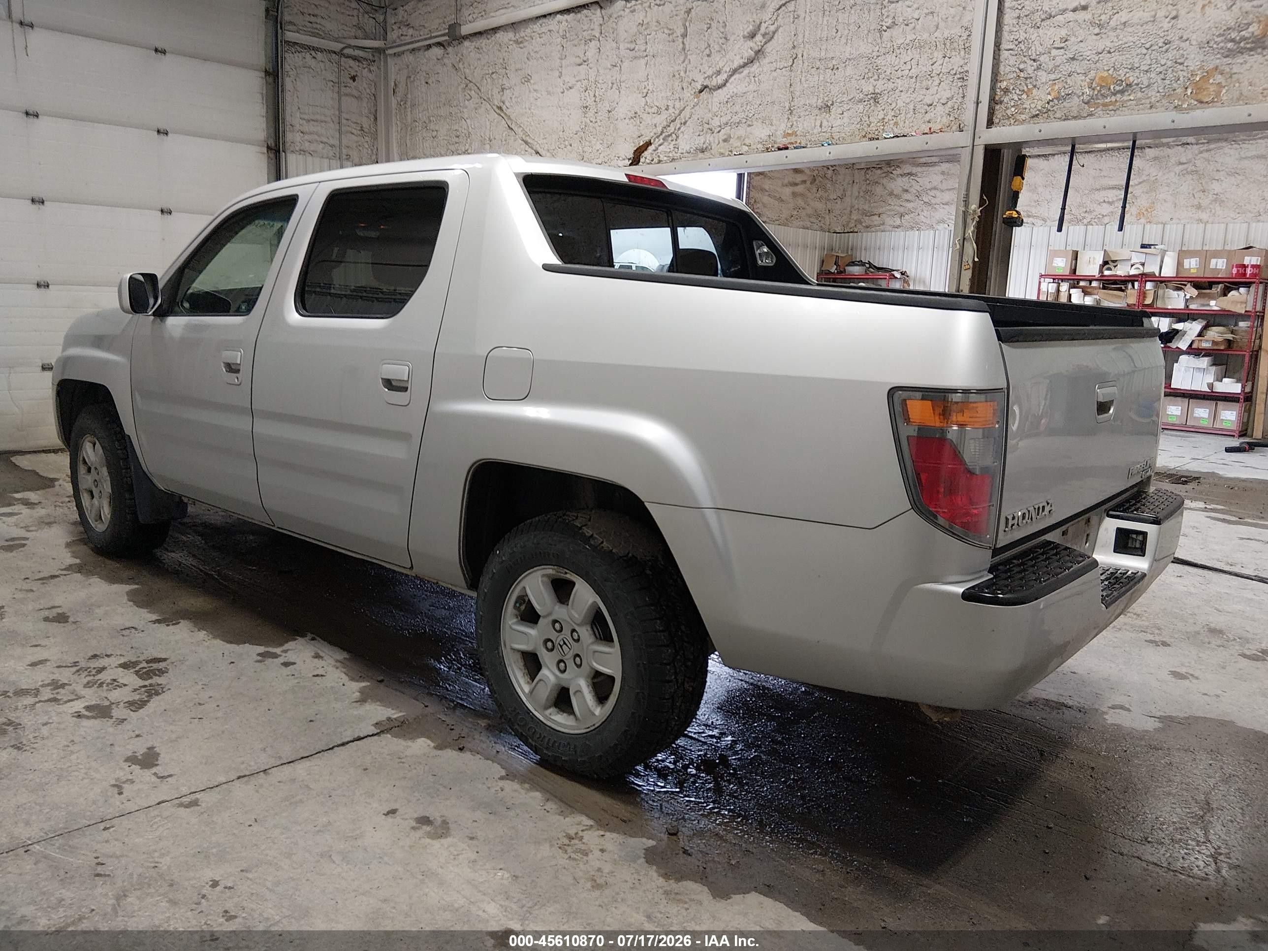 2007 Honda Ridgeline Rtl Silver vin: 2HJYK16567H542940