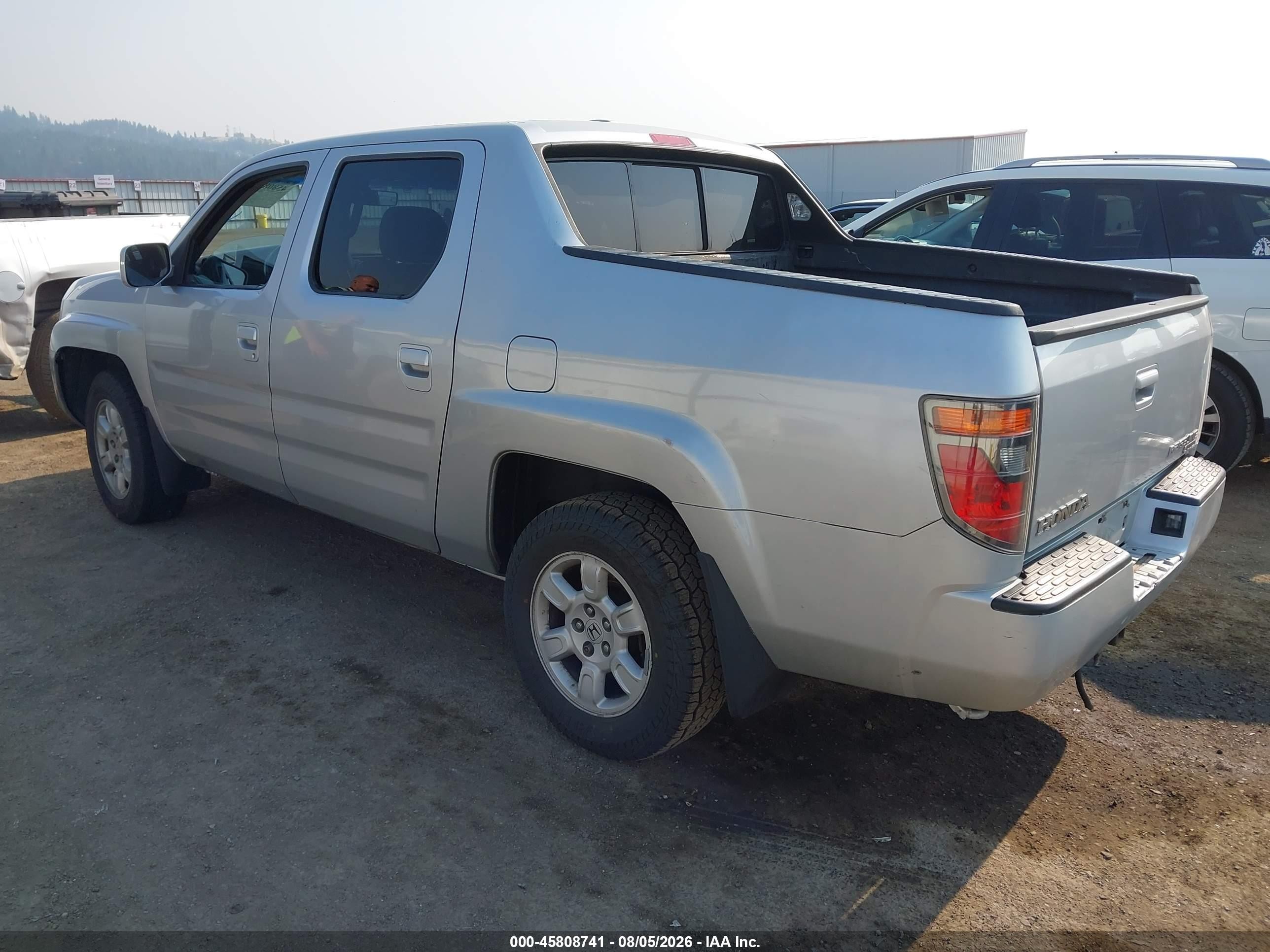 2007 Honda Ridgeline Rtl Silver vin: 2HJYK16567H548768