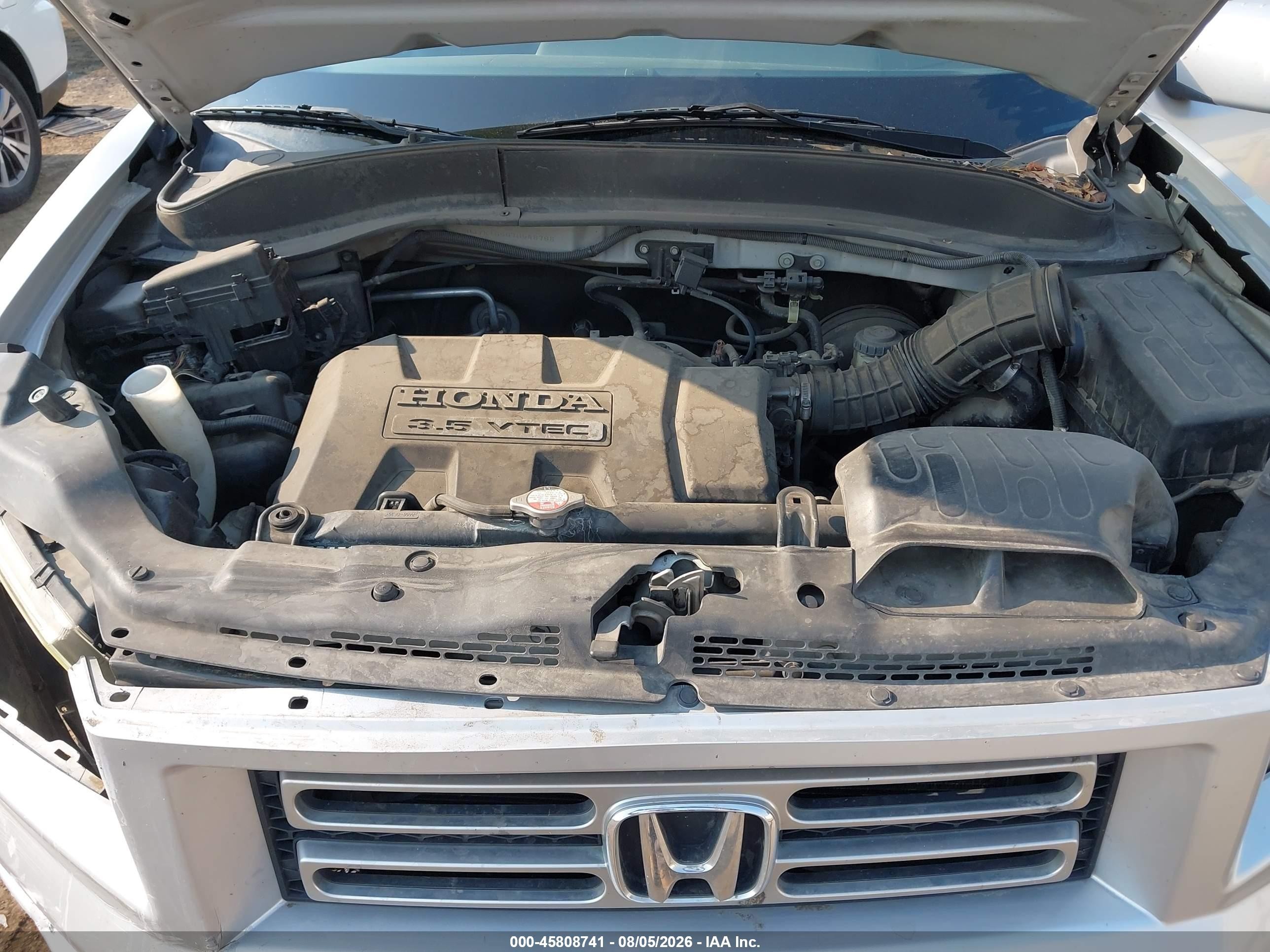 2007 Honda Ridgeline Rtl Silver vin: 2HJYK16567H548768