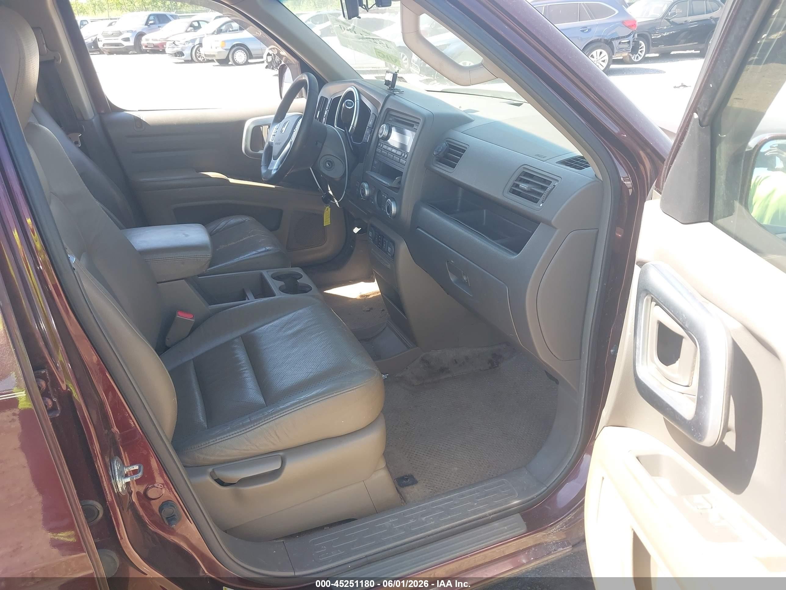 2008 Honda Ridgeline Rtl Burgundy vin: 2HJYK16568H507283