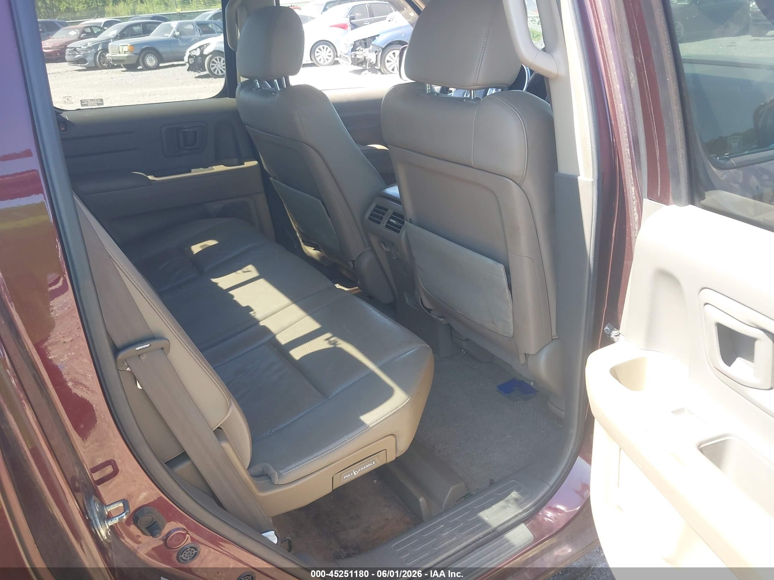 2008 Honda Ridgeline Rtl Burgundy vin: 2HJYK16568H507283