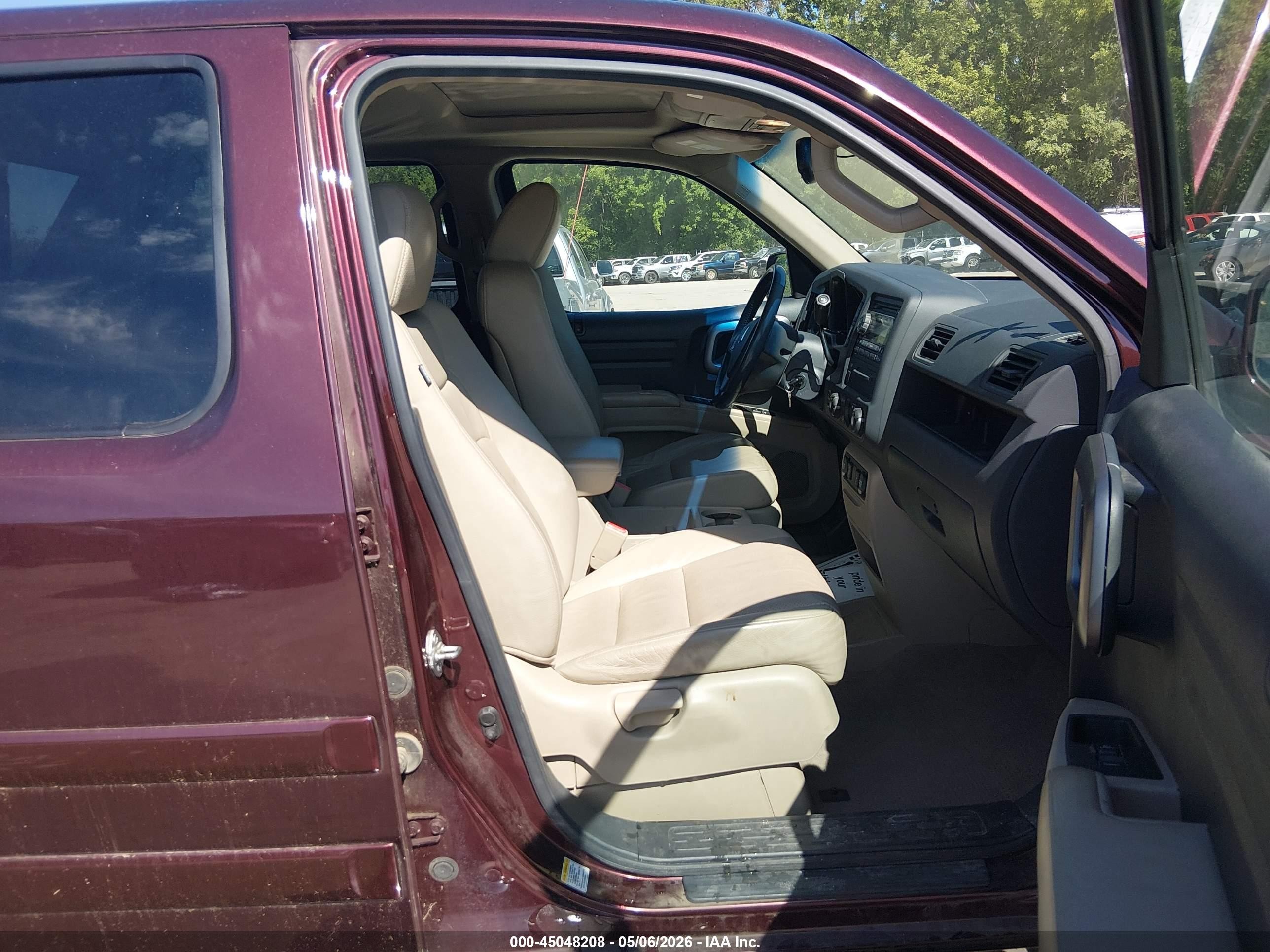 2009 Honda Ridgeline Rtl Burgundy vin: 2HJYK16569H500822