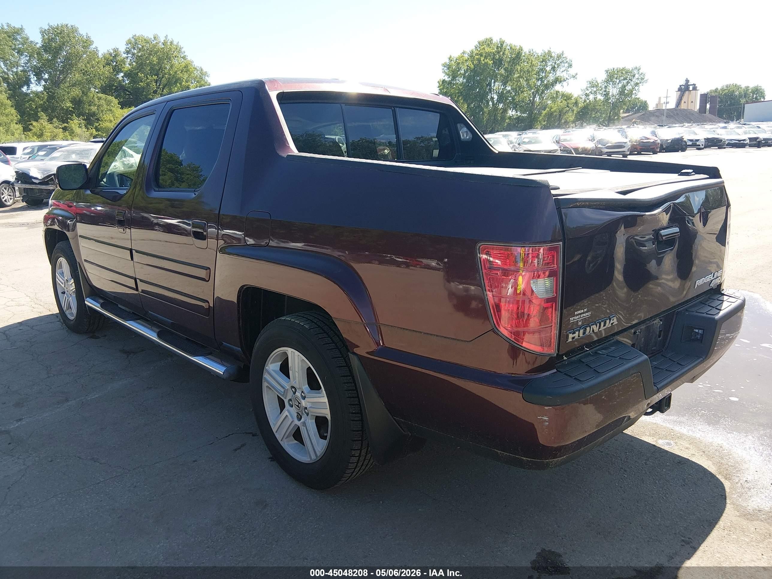 2009 Honda Ridgeline Rtl Burgundy vin: 2HJYK16569H500822