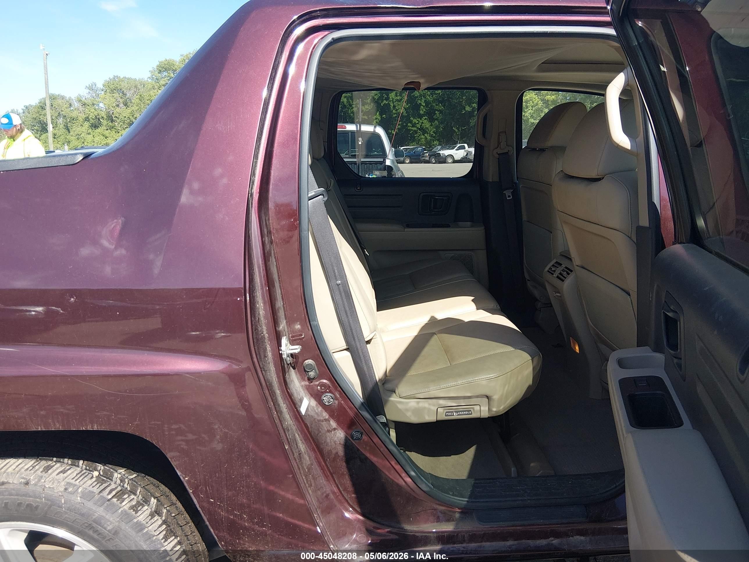 2009 Honda Ridgeline Rtl Burgundy vin: 2HJYK16569H500822