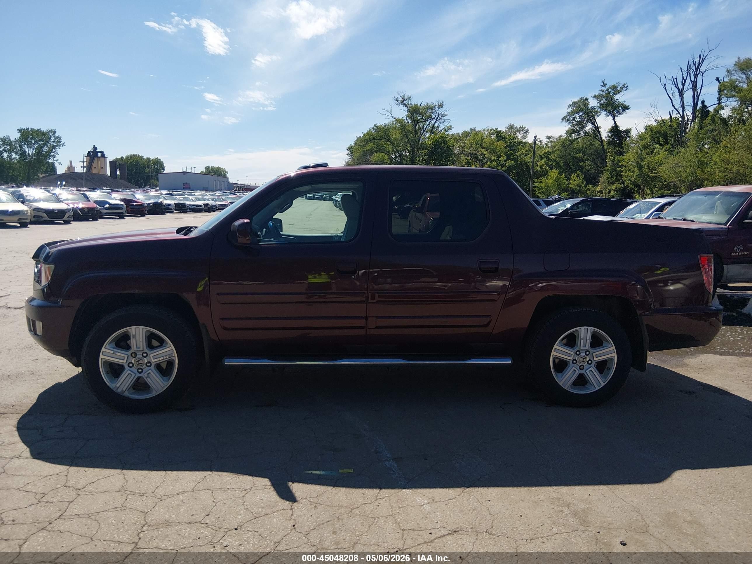 2009 Honda Ridgeline Rtl Burgundy vin: 2HJYK16569H500822