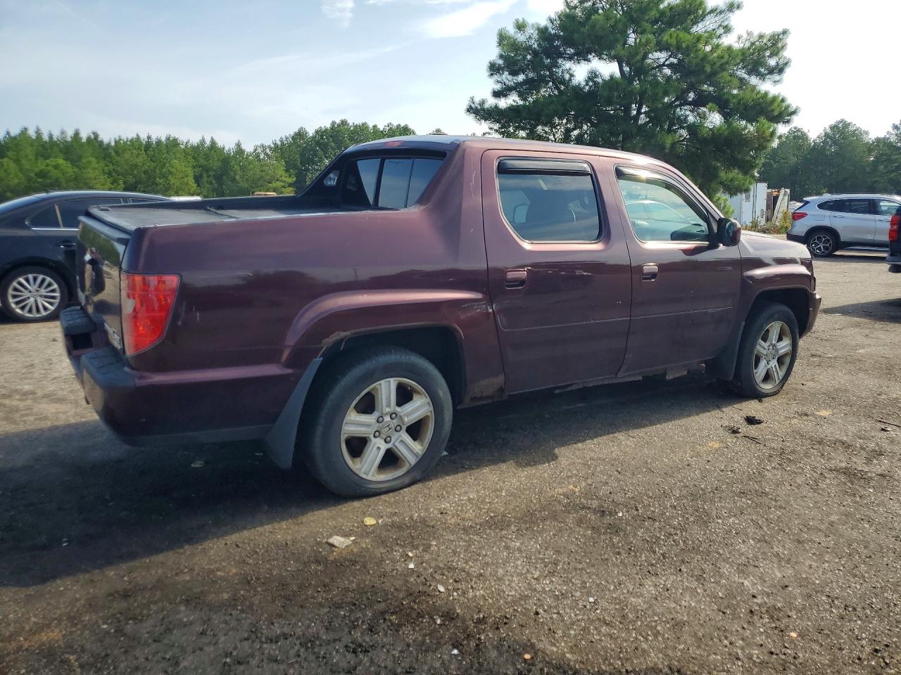 2009 Honda Ridgeline Rtl Burgundy vin: 2HJYK16569H502862