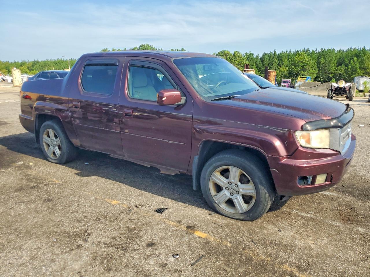 2009 Honda Ridgeline Rtl Burgundy vin: 2HJYK16569H502862