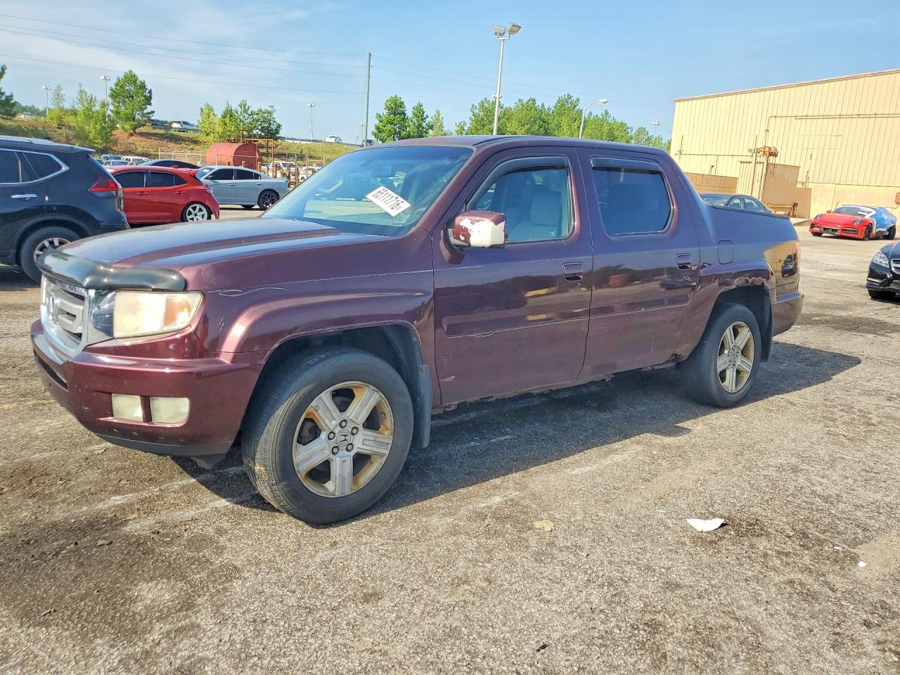 2009 Honda Ridgeline Rtl Burgundy vin: 2HJYK16569H502862