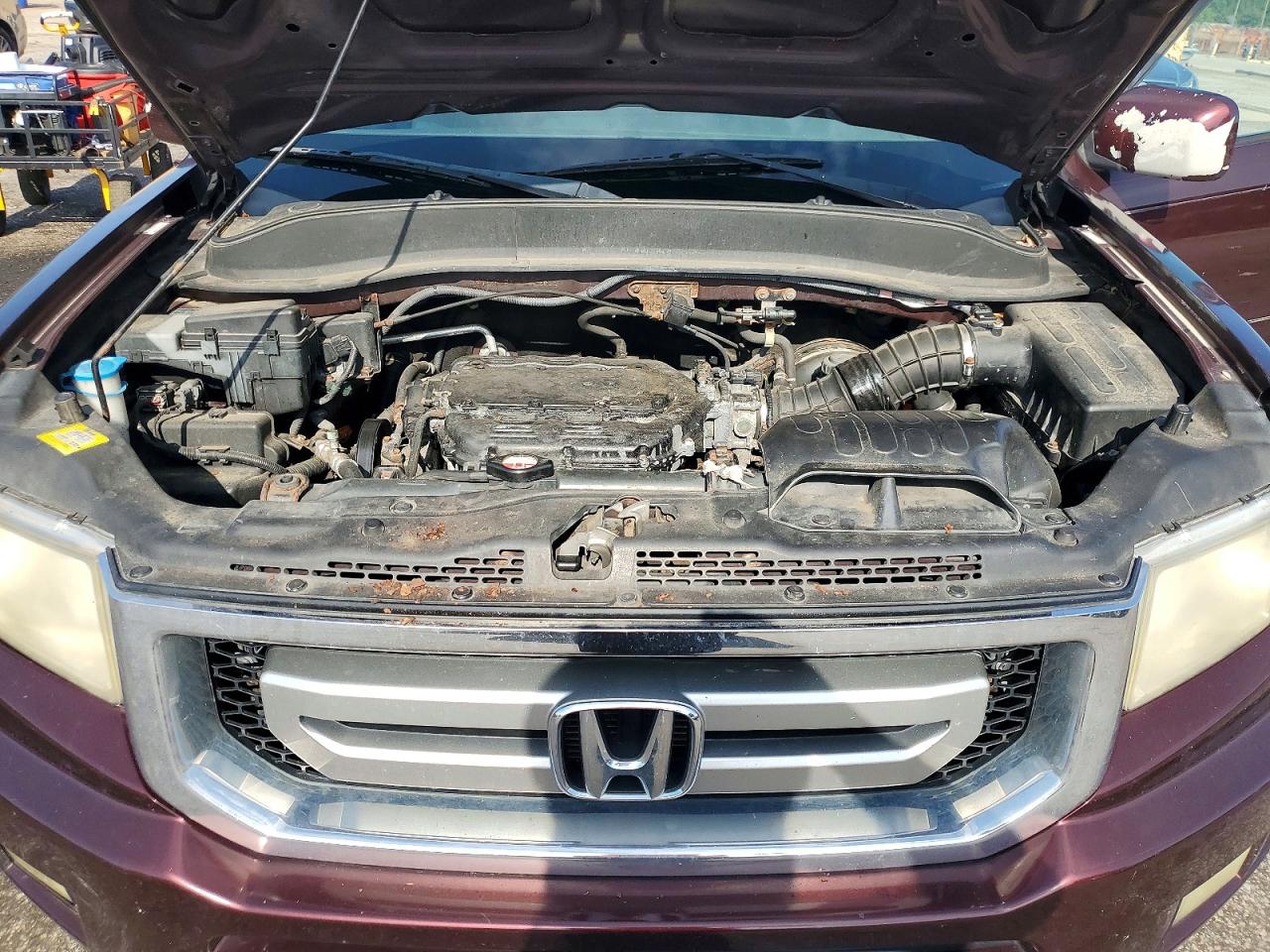 2009 Honda Ridgeline Rtl Burgundy vin: 2HJYK16569H502862
