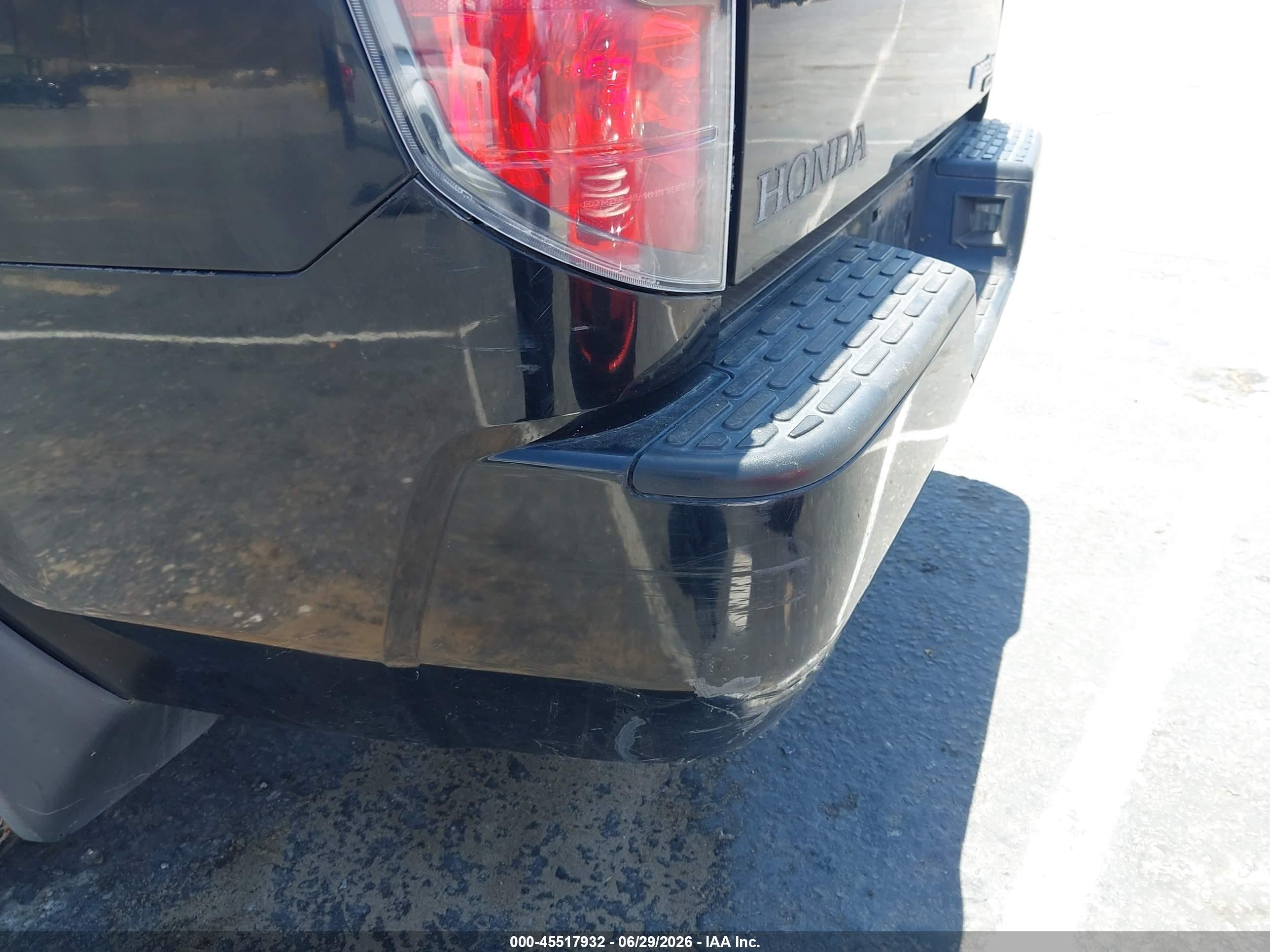 2006 Honda Ridgeline Rtl Black vin: 2HJYK16576H526485