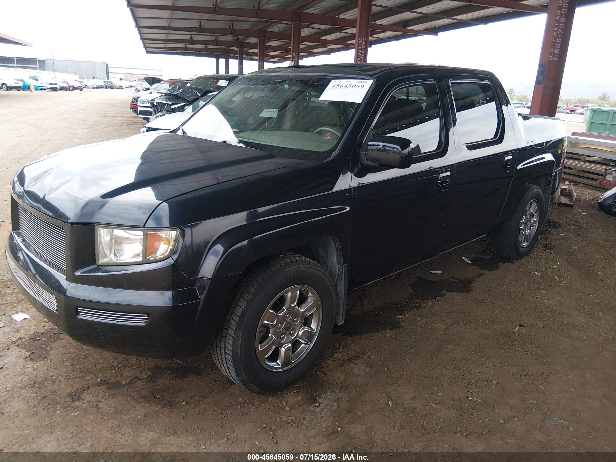 2006 Honda Ridgeline Rtl Black vin: 2HJYK16576H552228