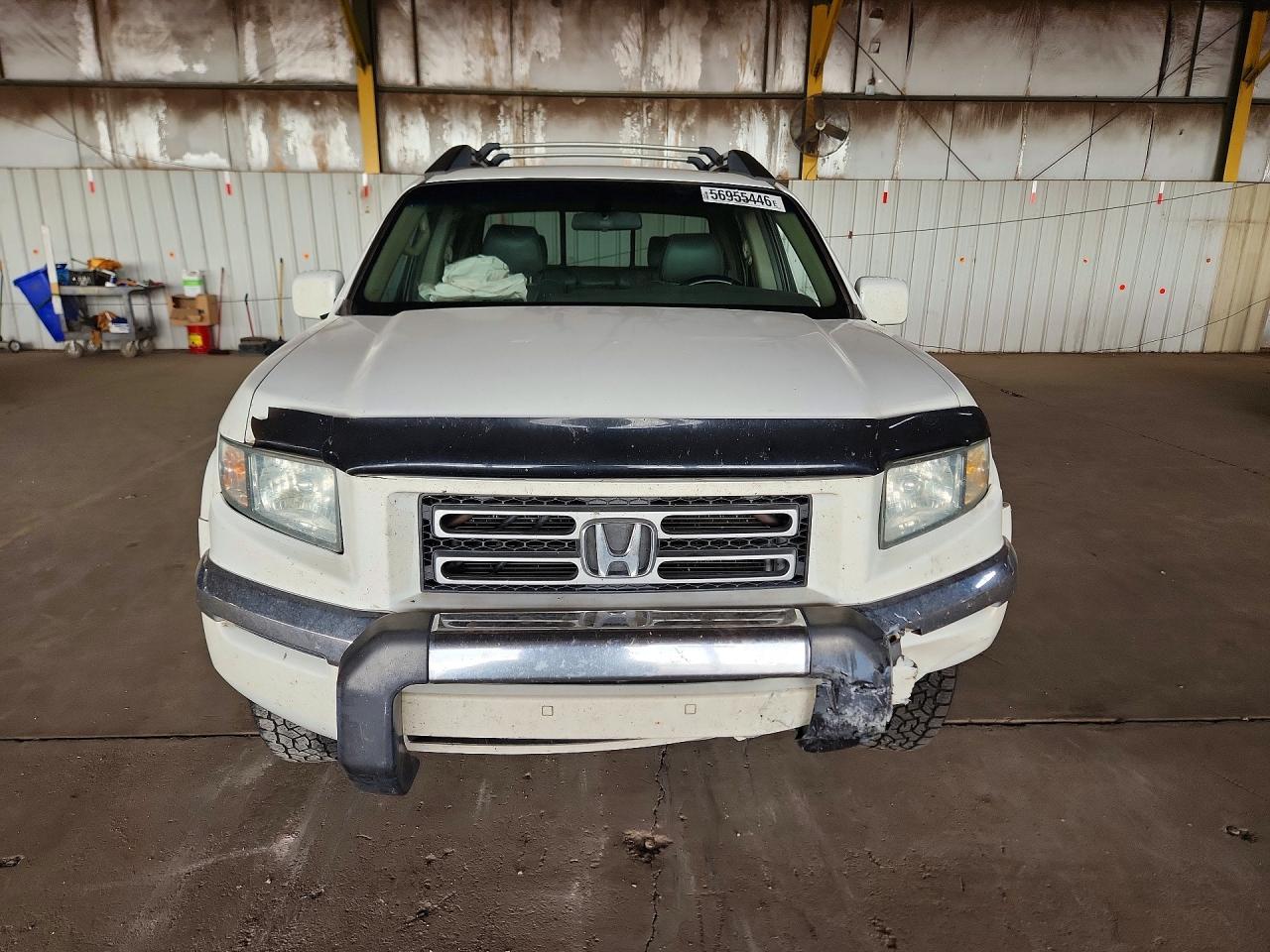 2006 Honda Ridgeline Rtl White vin: 2HJYK16576H555338