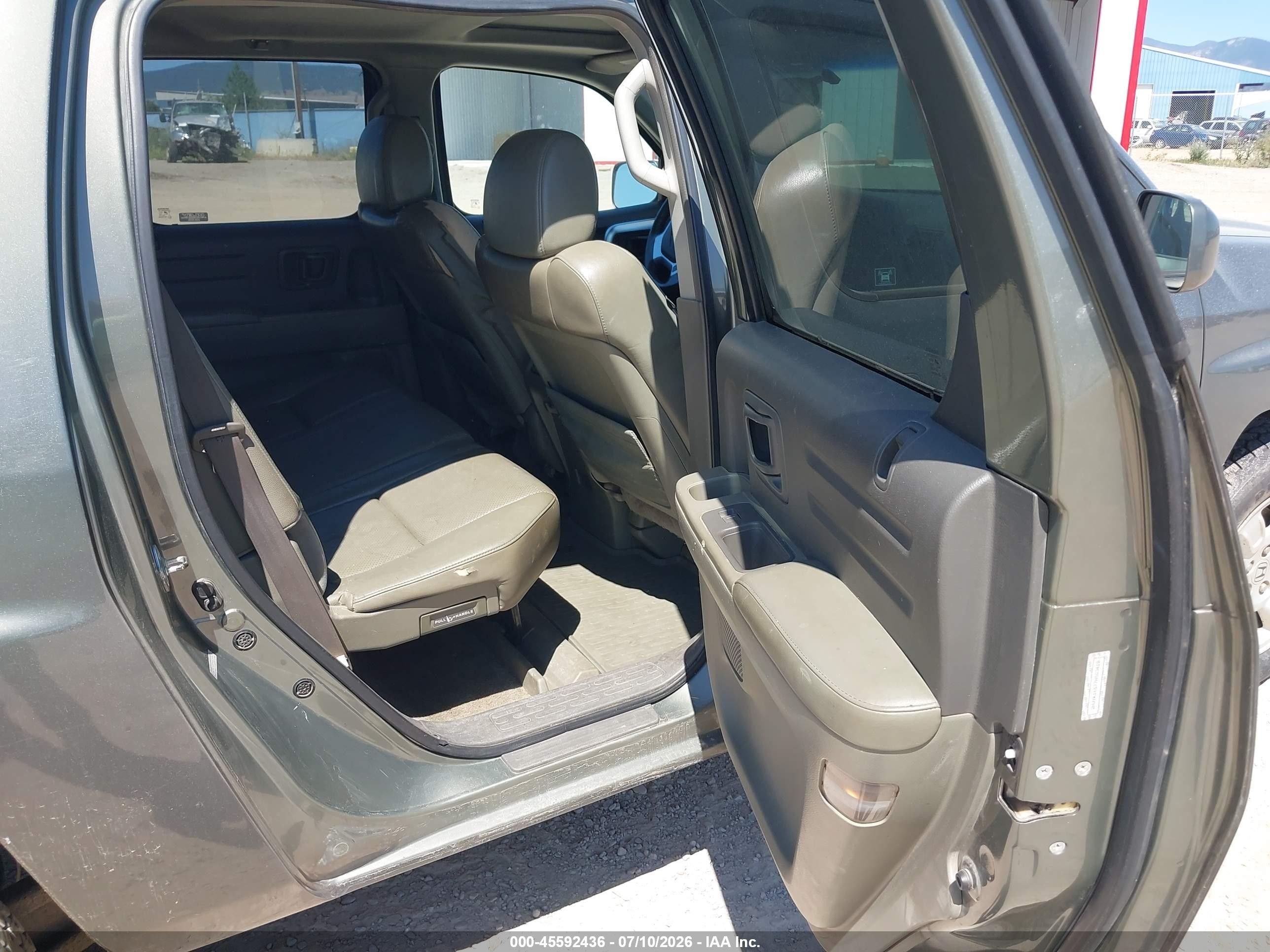 2007 Honda Ridgeline Rtl Green vin: 2HJYK16577H503418