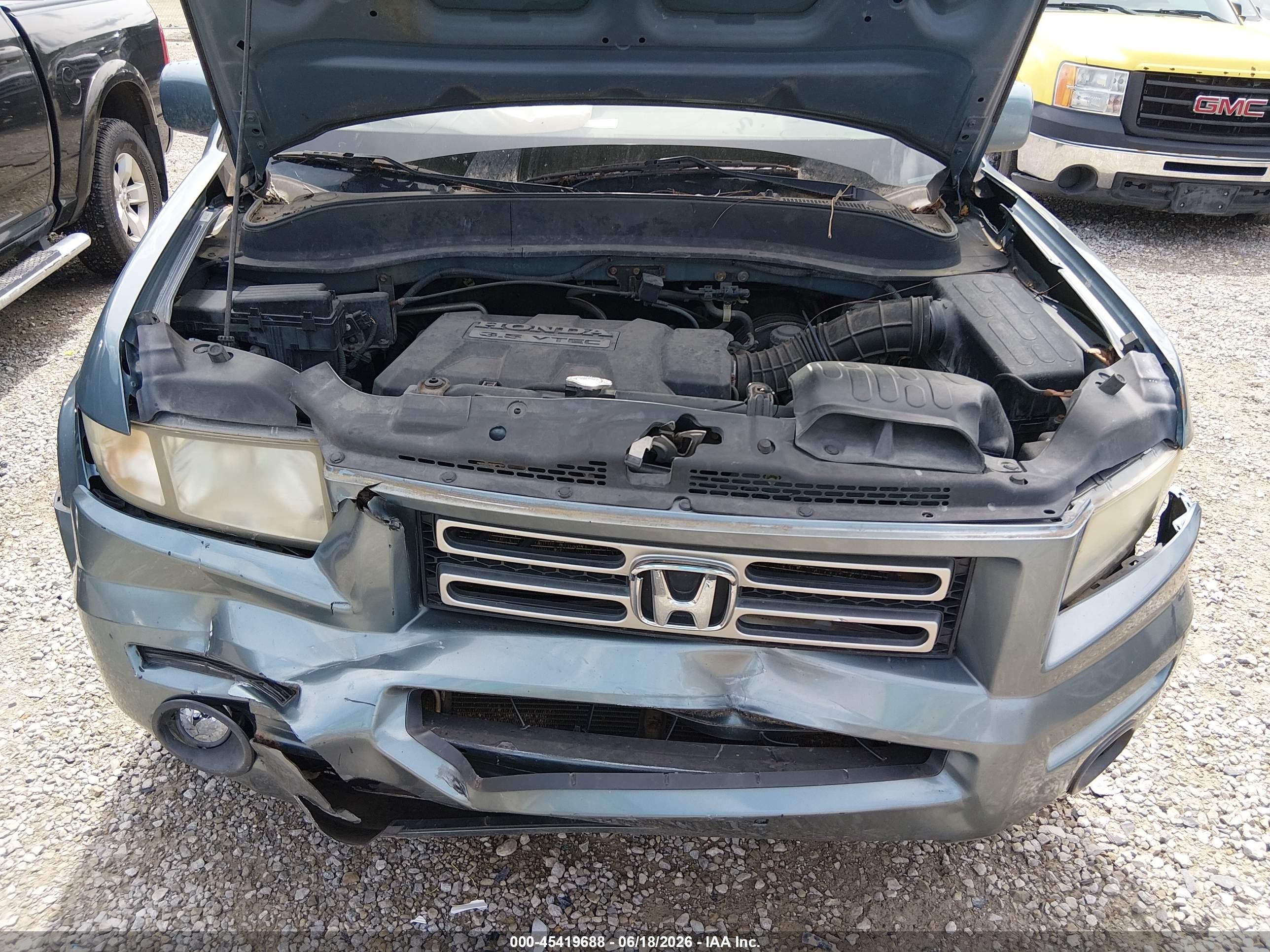 2007 Honda Ridgeline Rtl Light Blue vin: 2HJYK16577H527184