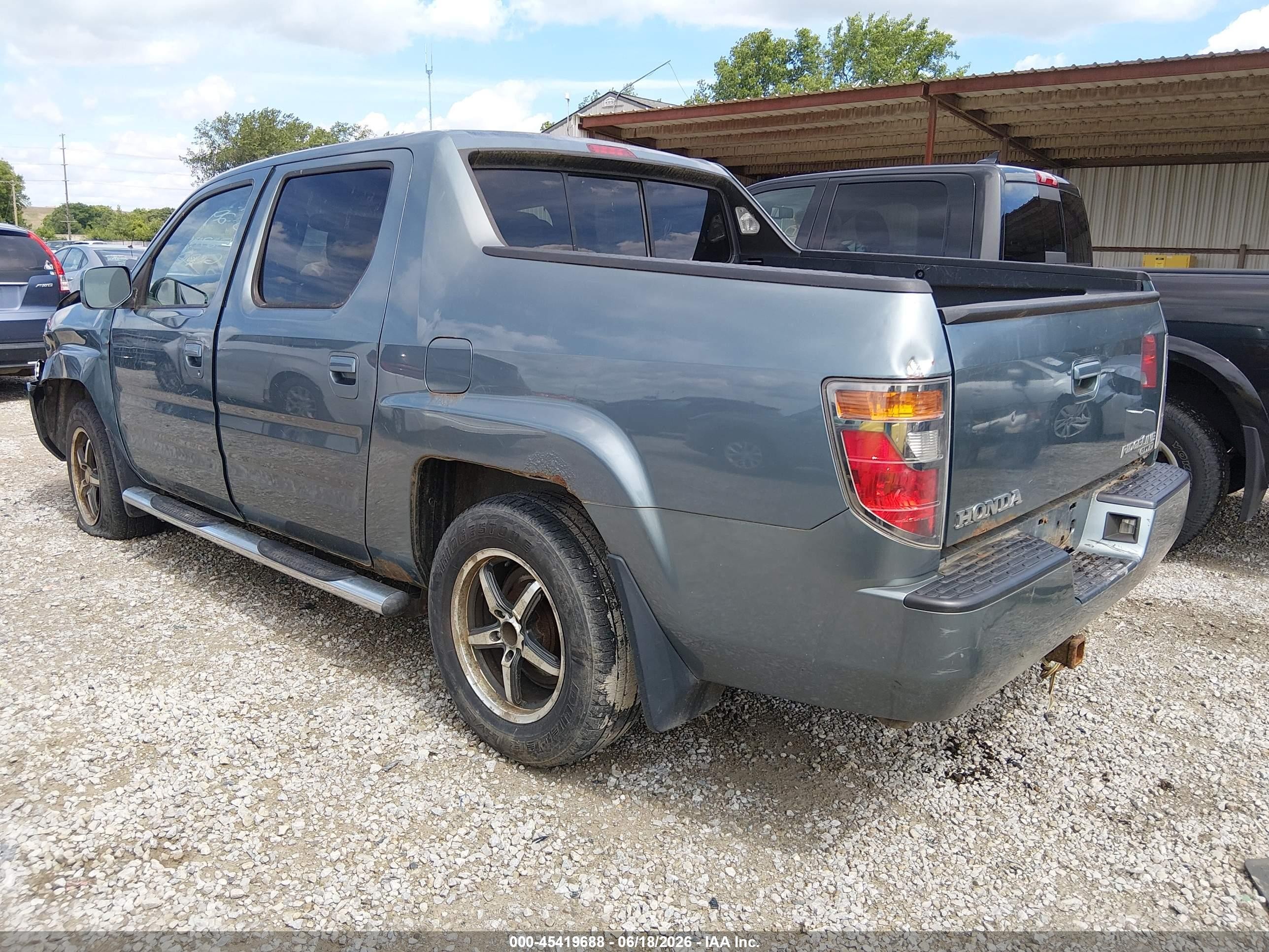 2007 Honda Ridgeline Rtl Light Blue vin: 2HJYK16577H527184