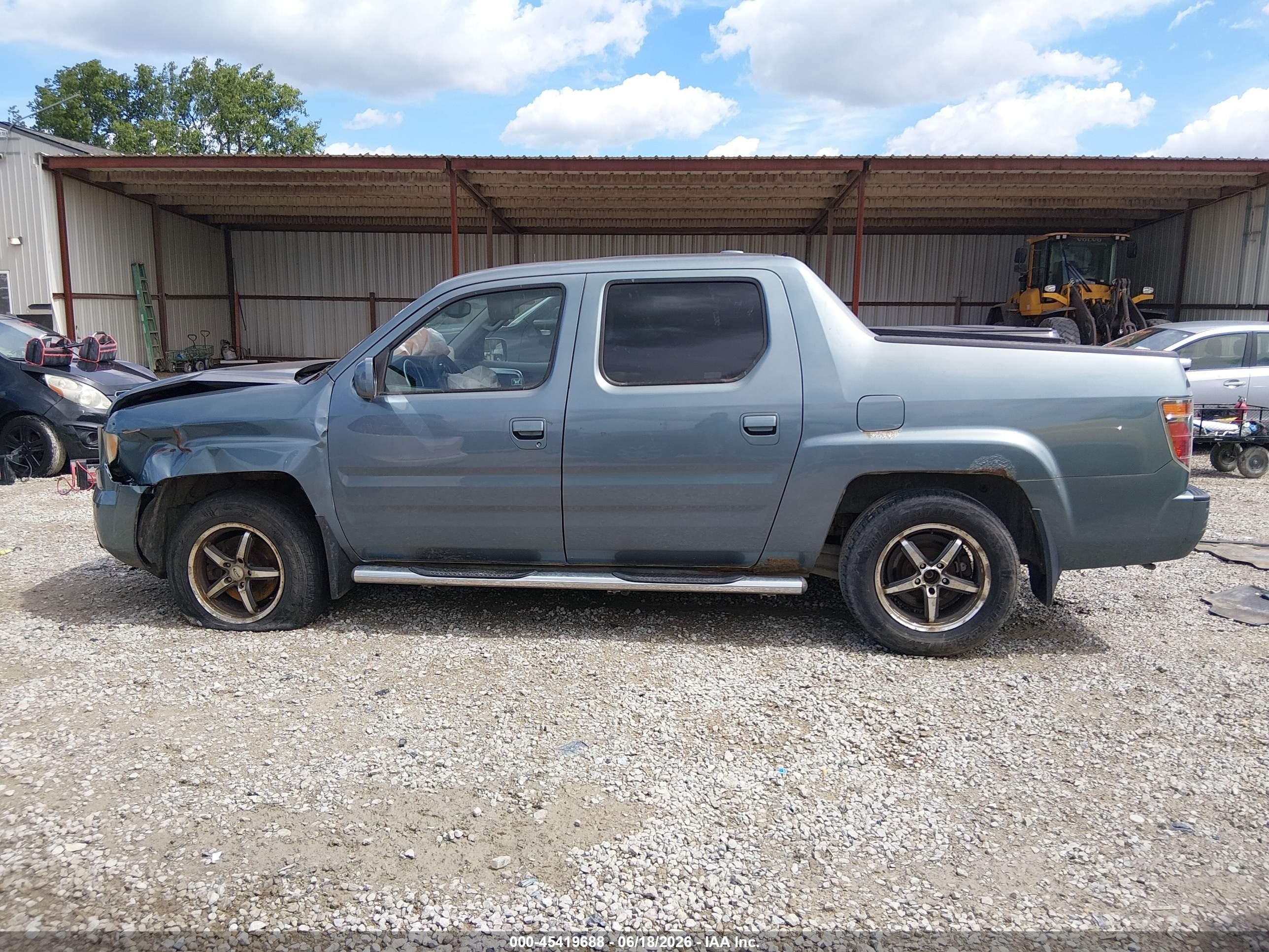 2007 Honda Ridgeline Rtl Light Blue vin: 2HJYK16577H527184