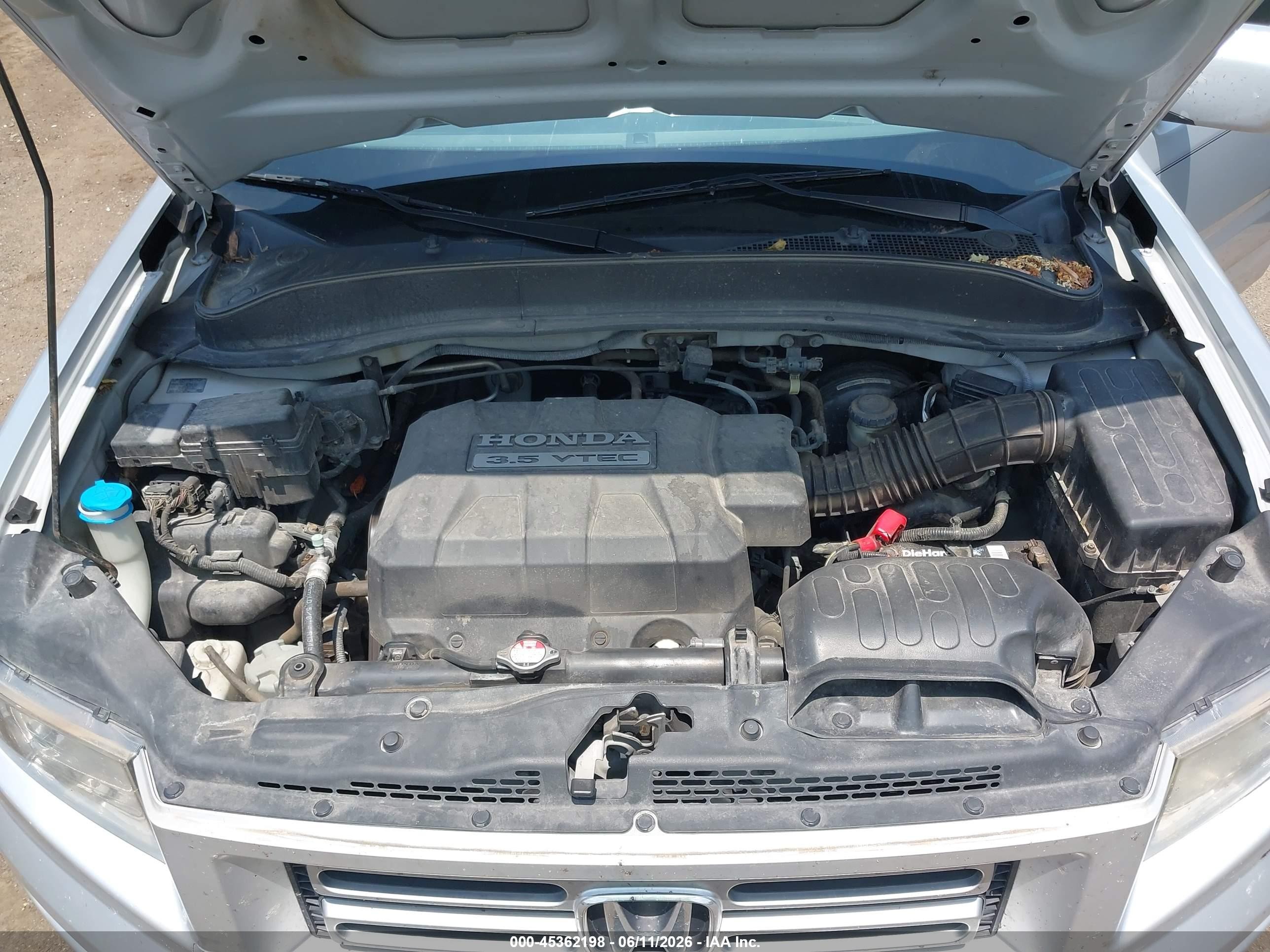 2007 Honda Ridgeline Rtl Silver vin: 2HJYK16577H545684