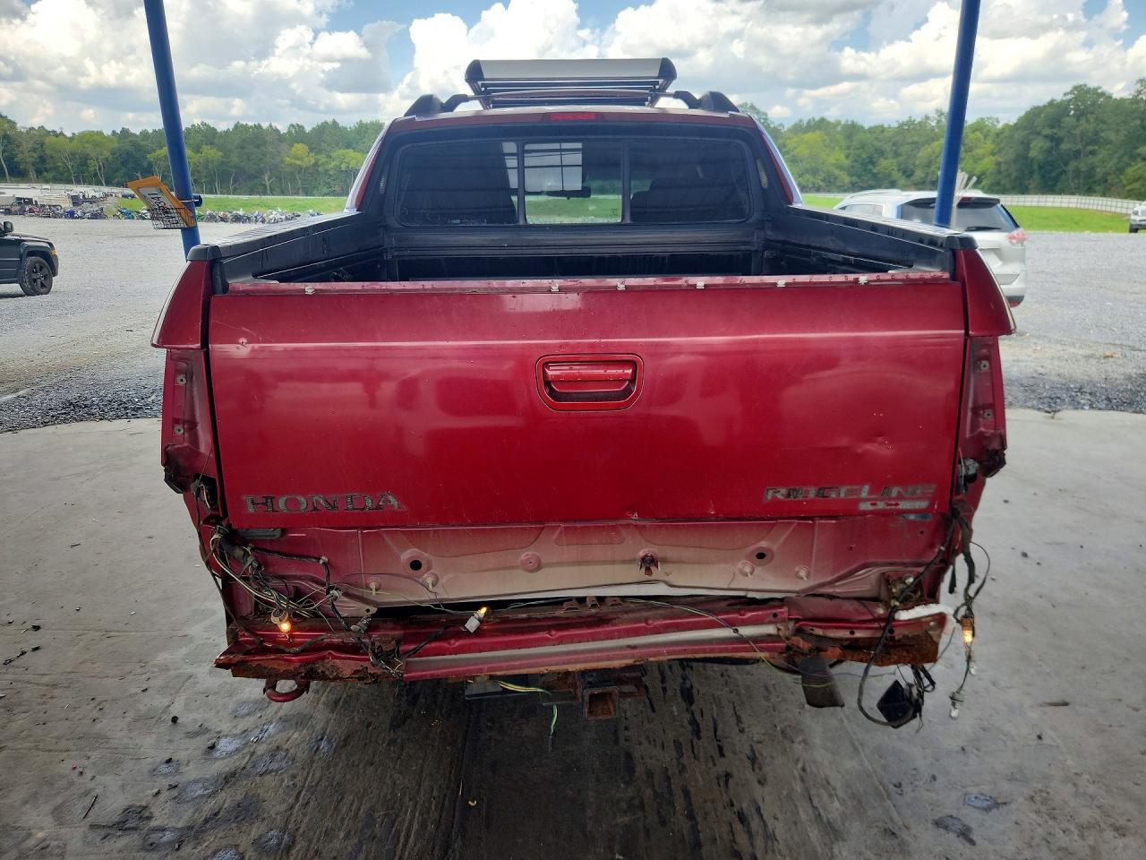 2006 Honda Ridgeline Rtl Burgundy vin: 2HJYK16586H509839
