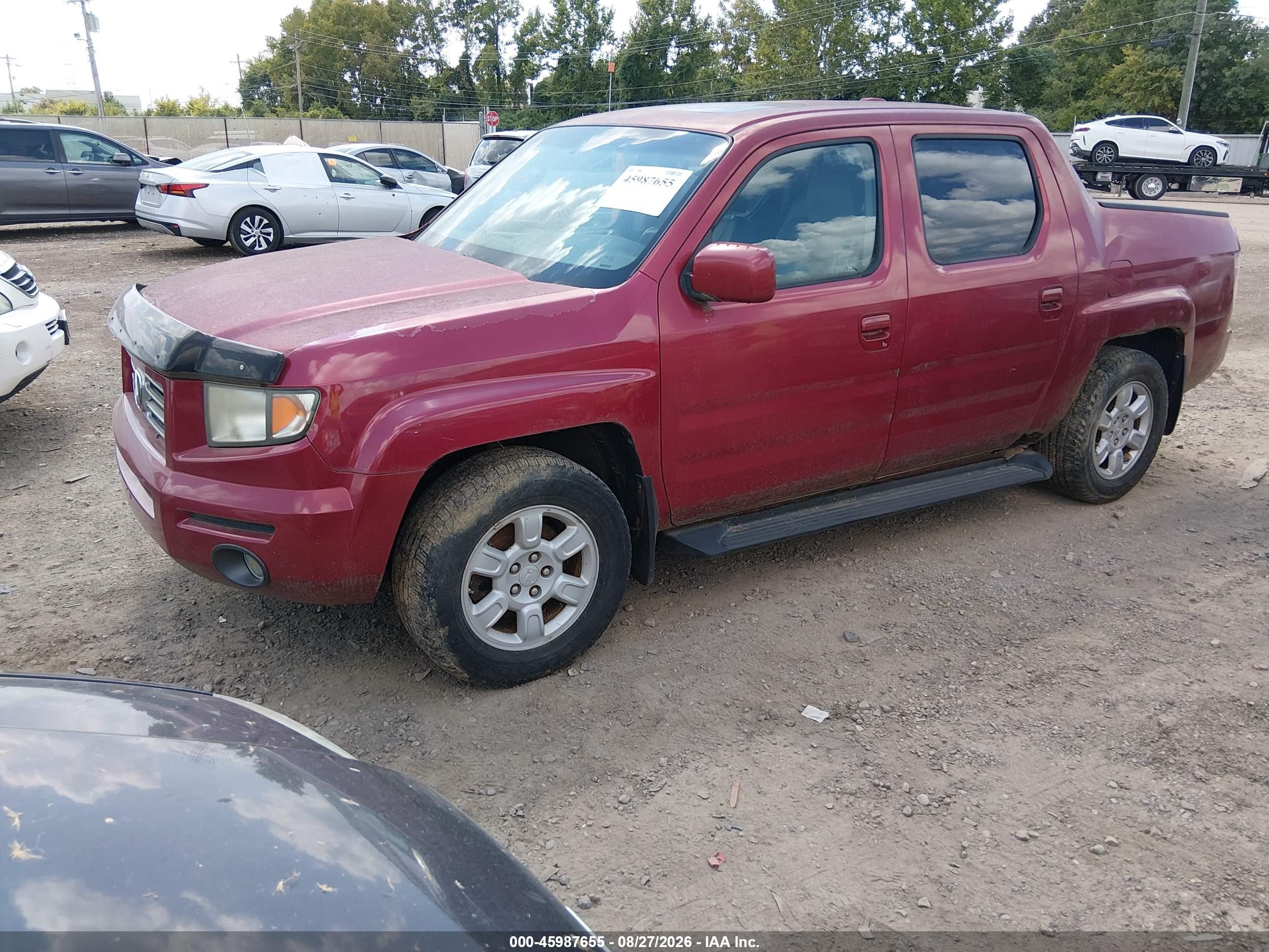 2006 Honda Ridgeline Rtl Maroon vin: 2HJYK16586H521845