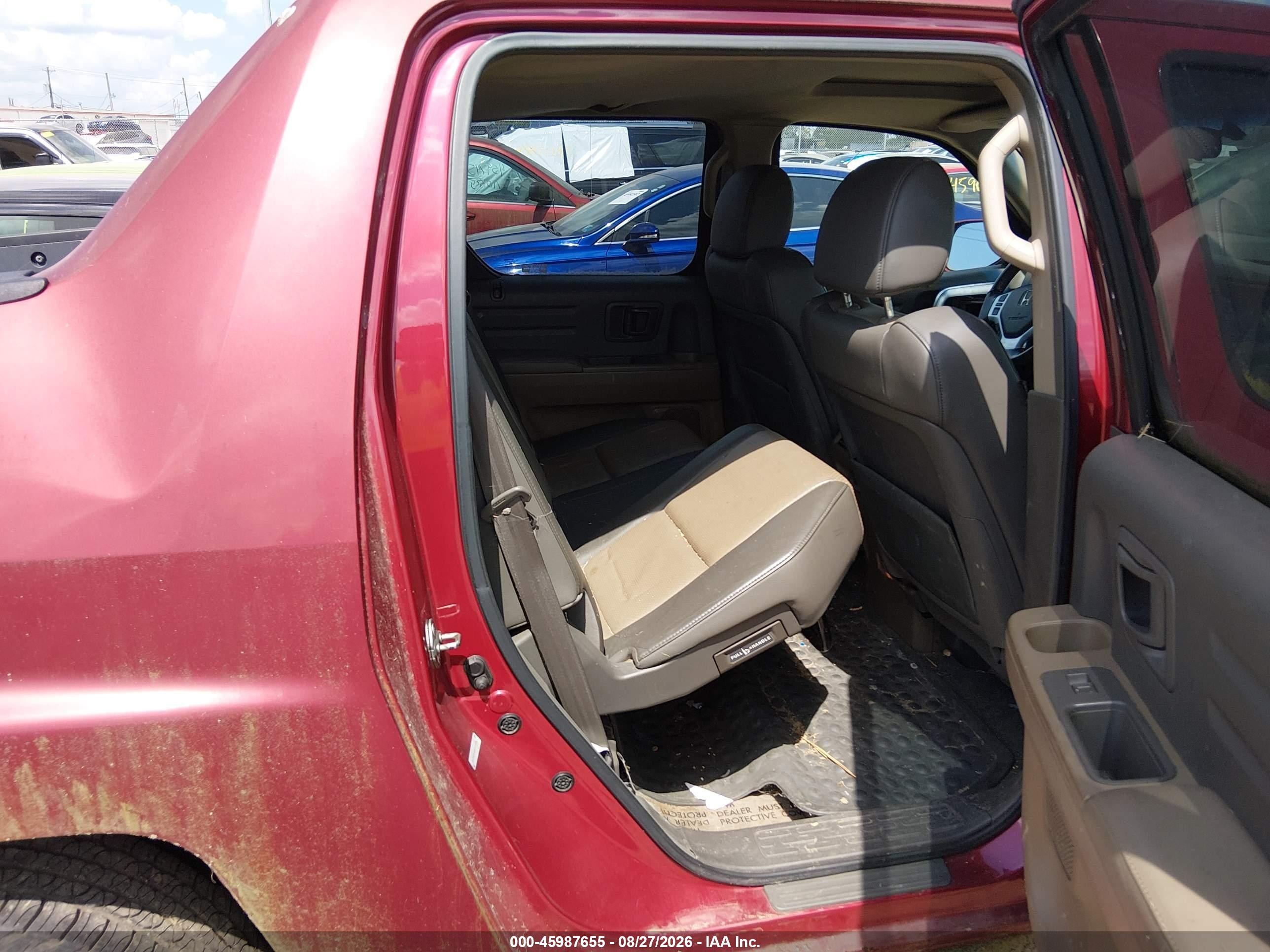 2006 Honda Ridgeline Rtl Maroon vin: 2HJYK16586H521845