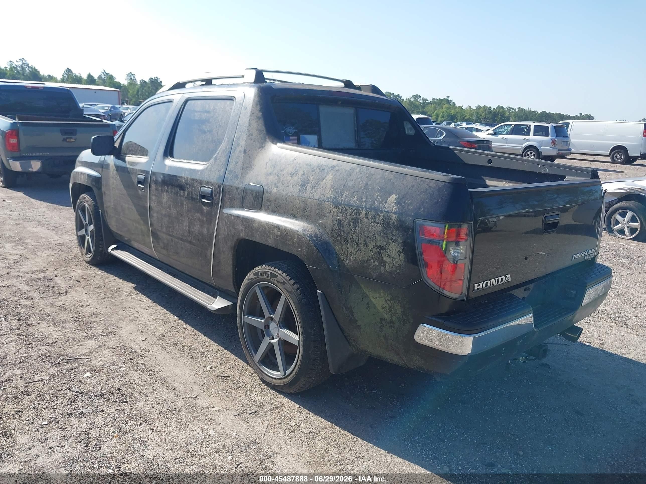 2007 Honda Ridgeline Rtl Black vin: 2HJYK16587H502892