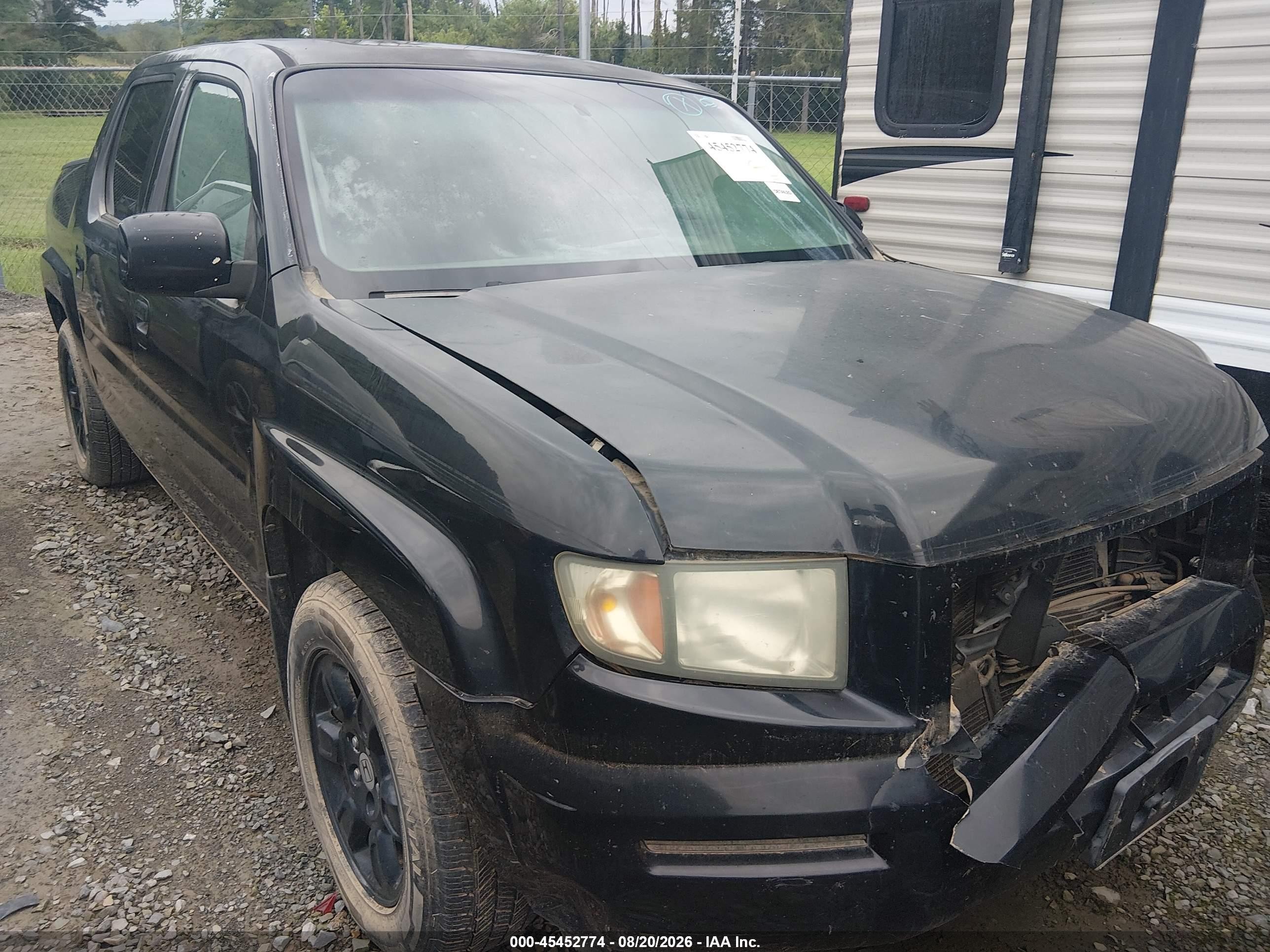 2007 Honda Ridgeline Rtl Black vin: 2HJYK16587H507364