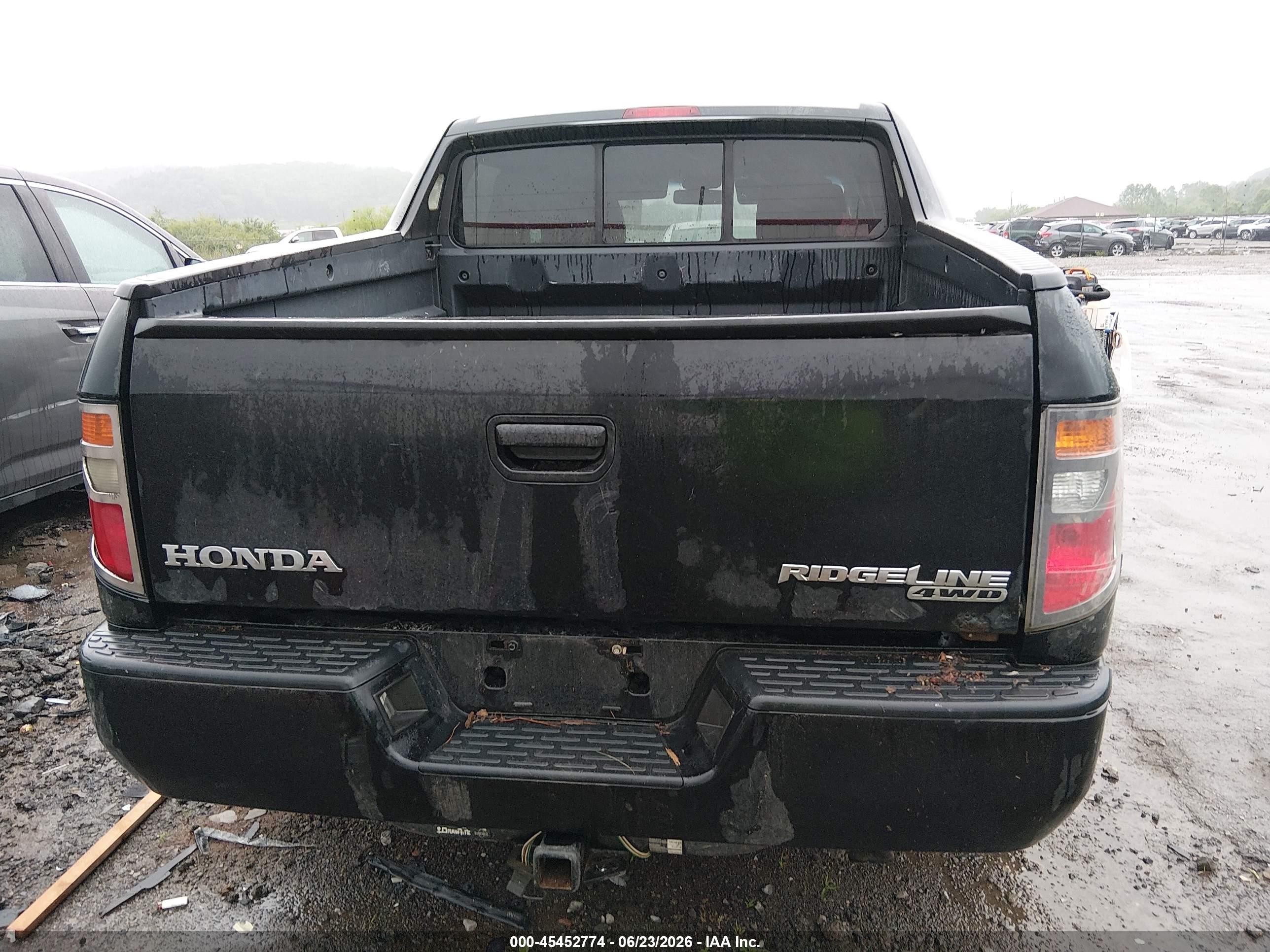 2007 Honda Ridgeline Rtl Black vin: 2HJYK16587H507364