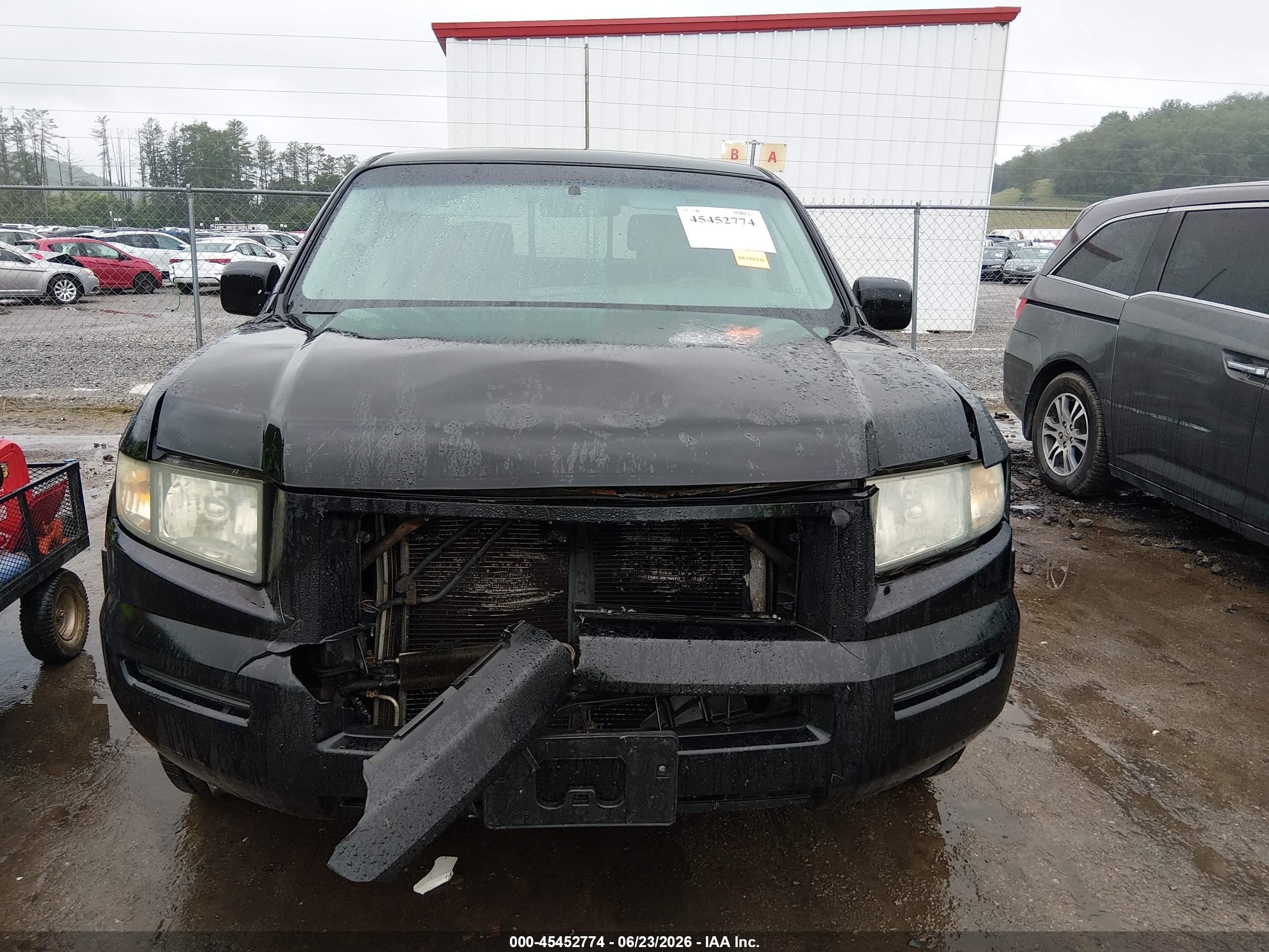 2007 Honda Ridgeline Rtl Black vin: 2HJYK16587H507364