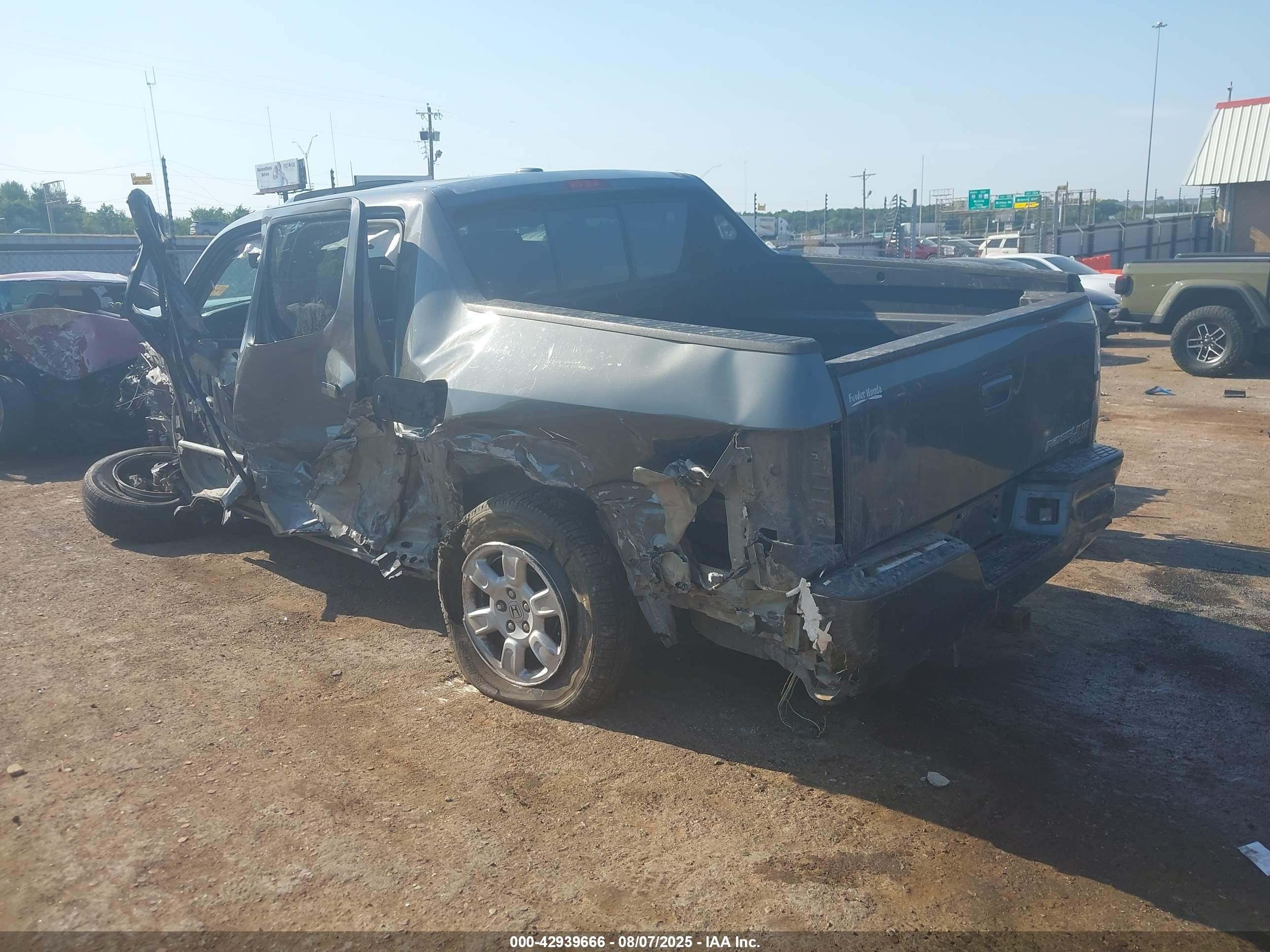 2007 Honda Ridgeline Rtl Gray vin: 2HJYK16587H526111