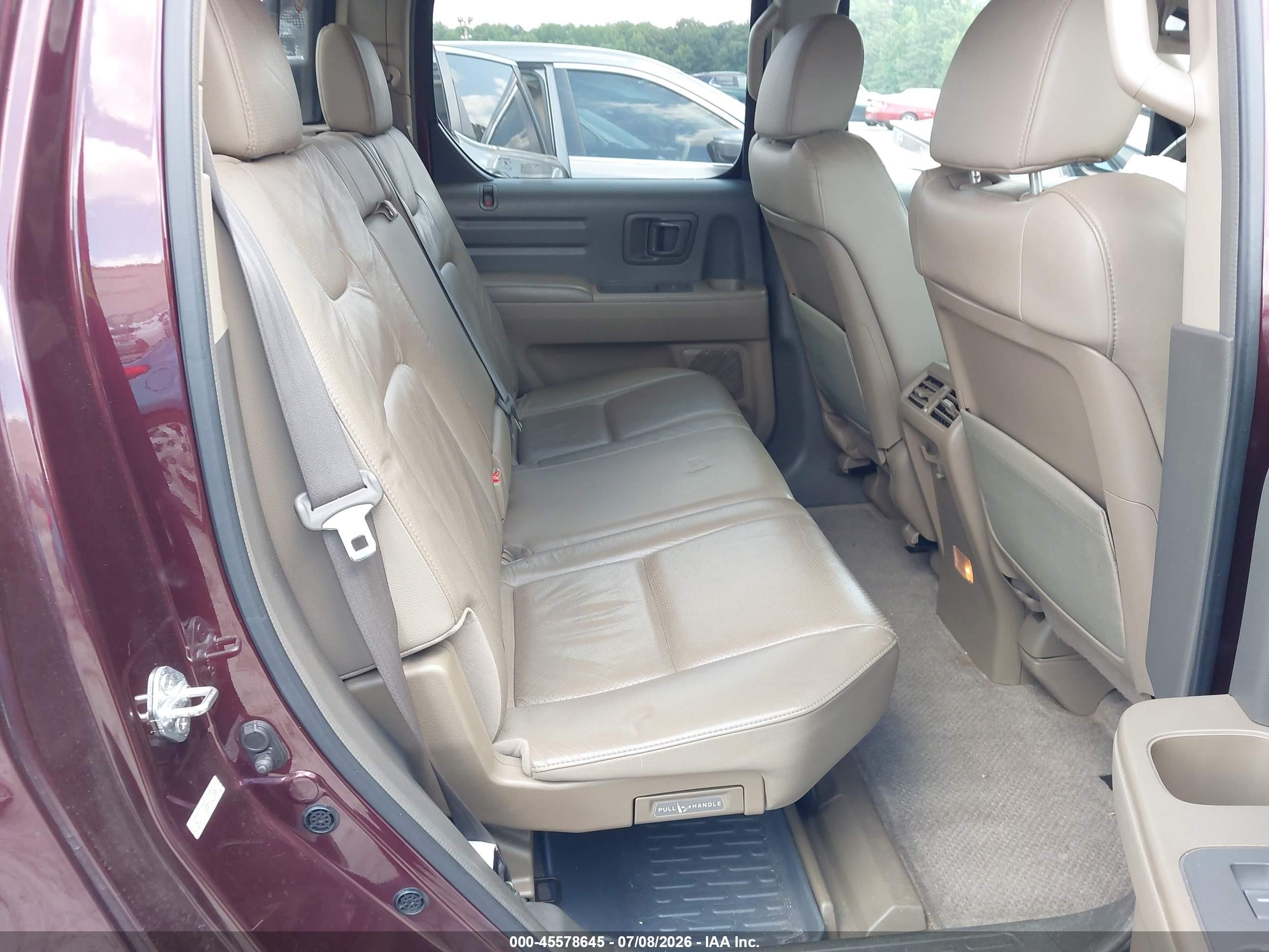 2008 Honda Ridgeline Rtl Burgundy vin: 2HJYK16588H537885