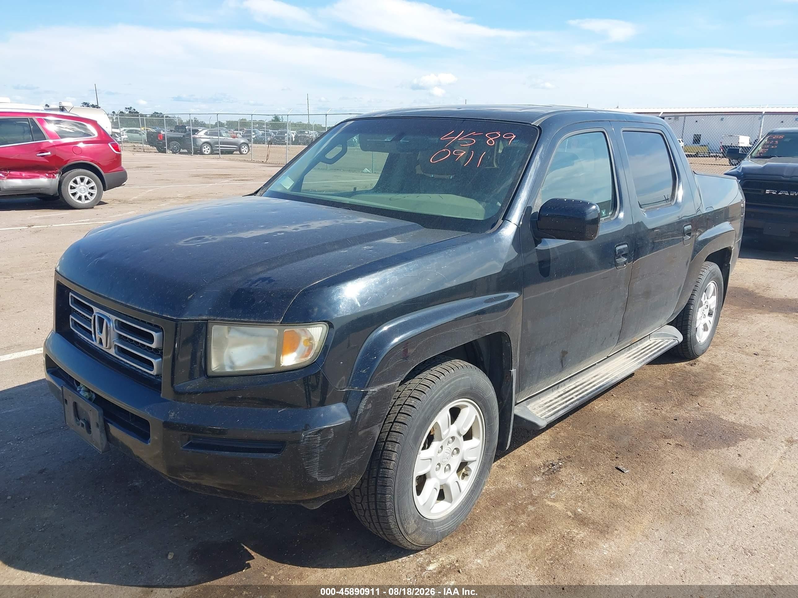 2006 Honda Ridgeline Rtl Black vin: 2HJYK16596H537245