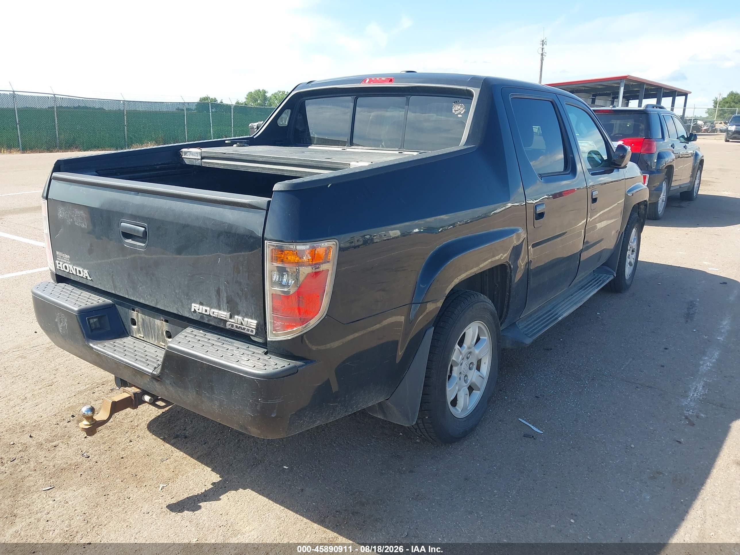 2006 Honda Ridgeline Rtl Black vin: 2HJYK16596H537245