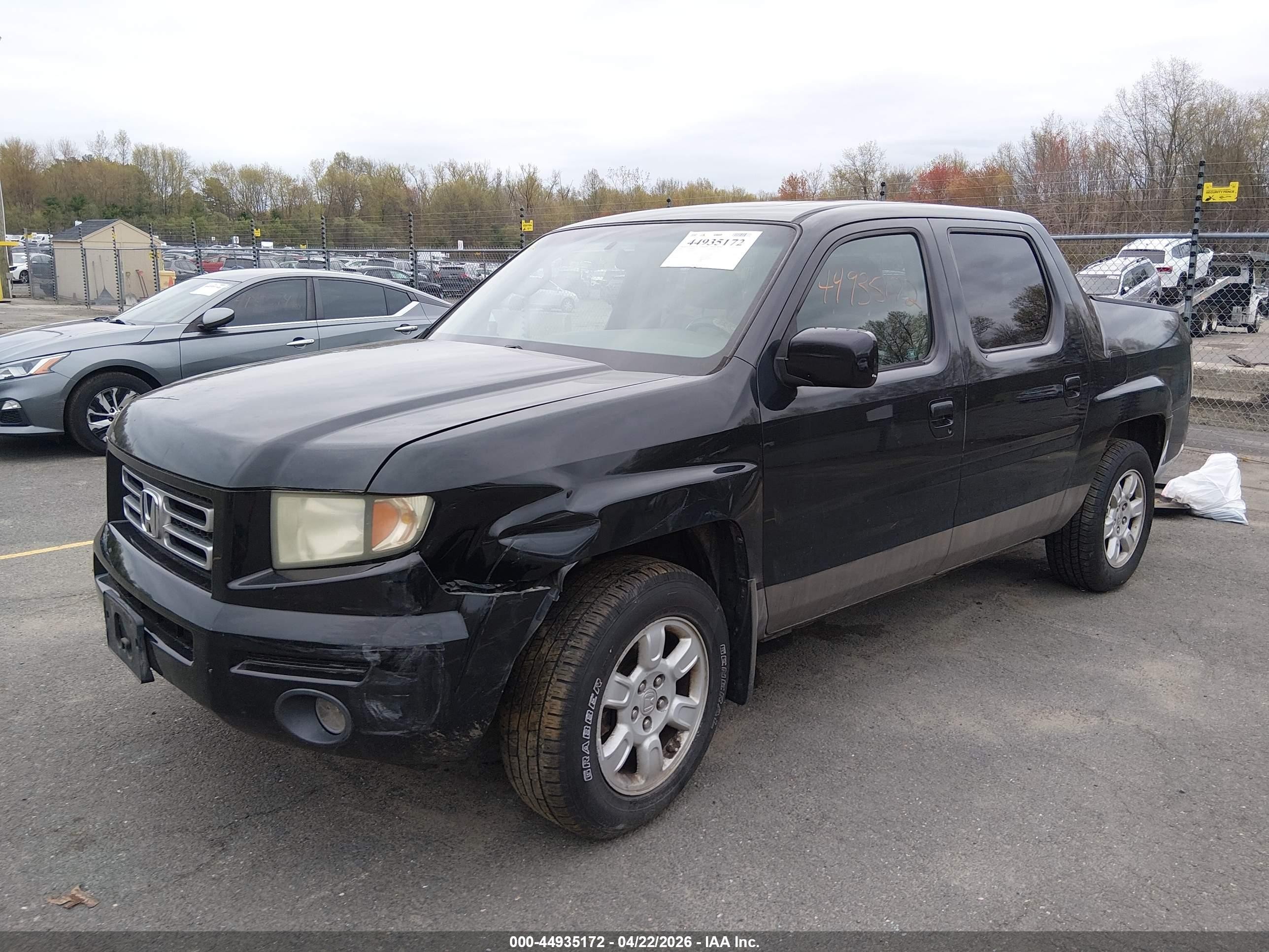 2006 Honda Ridgeline Rtl Black vin: 2HJYK16596H560492