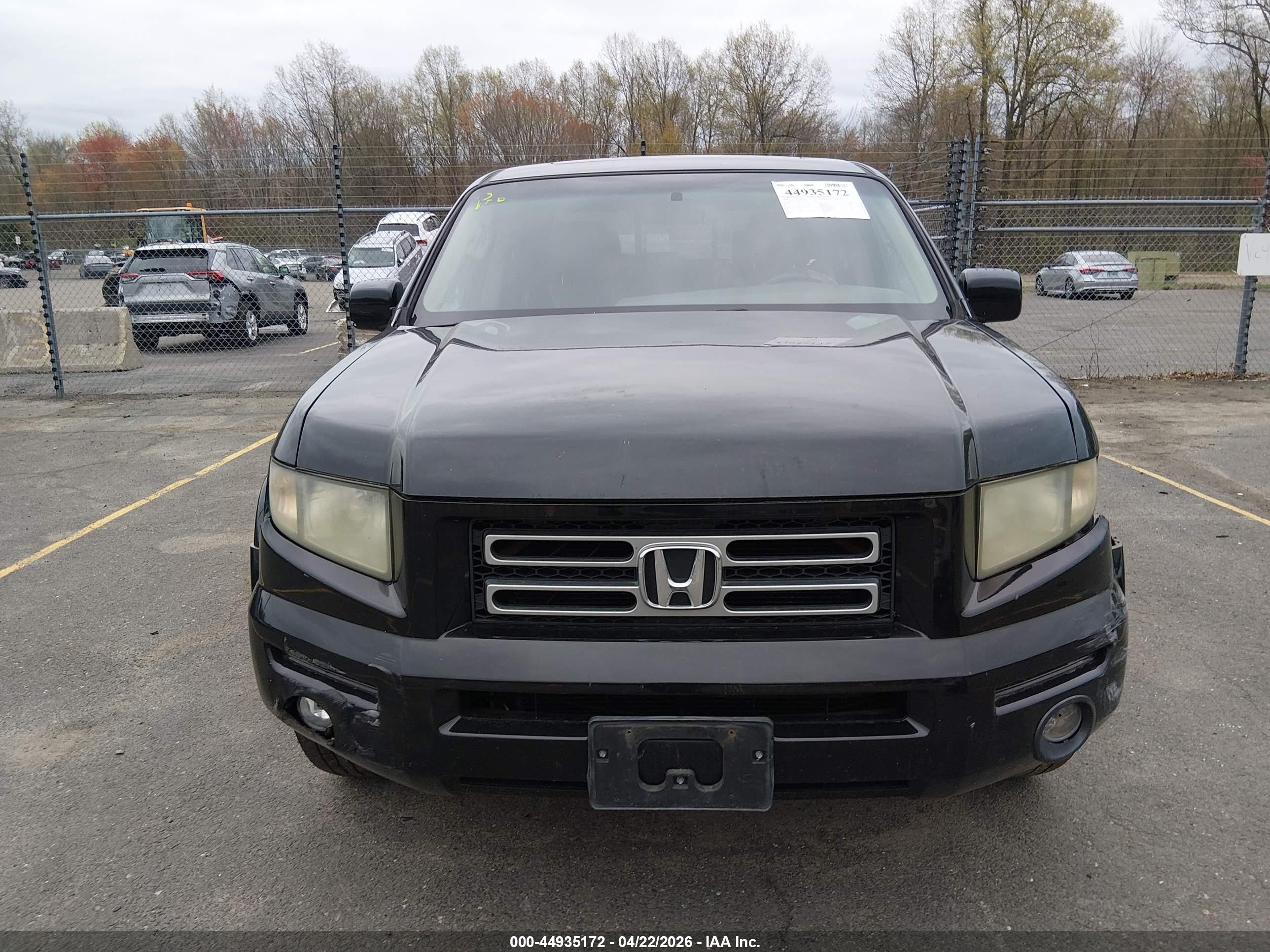 2006 Honda Ridgeline Rtl Black vin: 2HJYK16596H560492