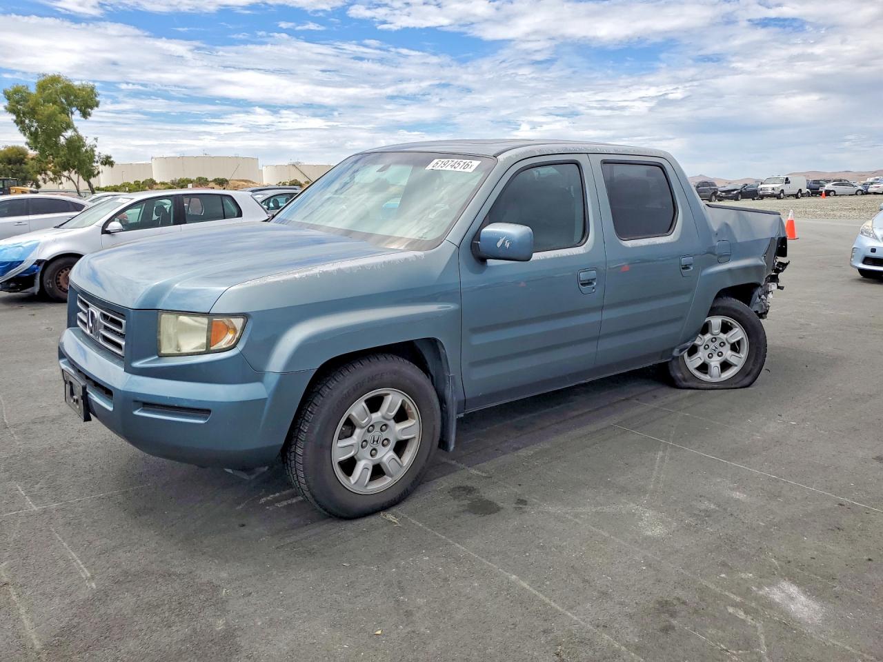 2007 Honda Ridgeline Rtl Teal vin: 2HJYK16597H523153