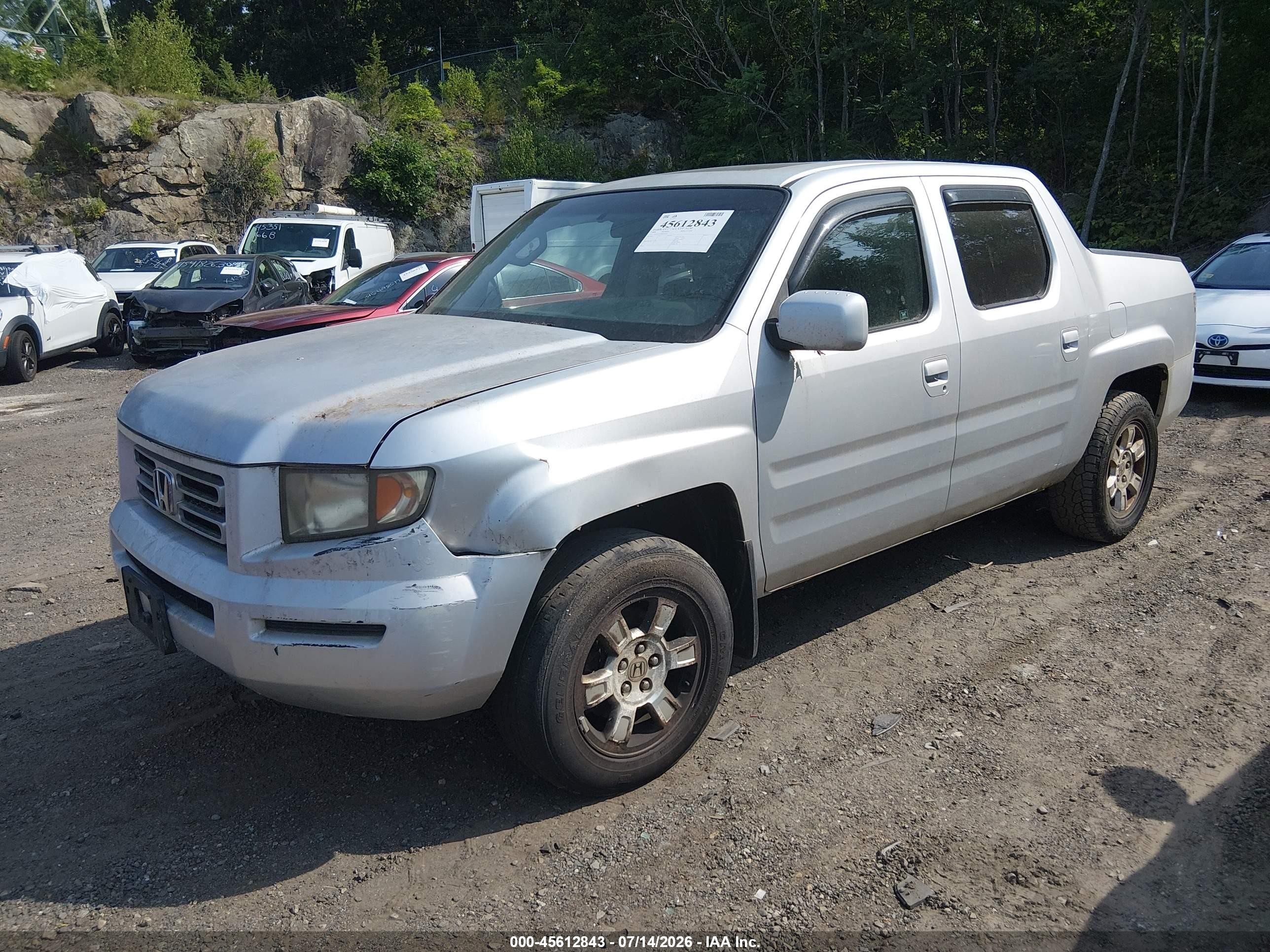 2008 Honda Ridgeline Rtl Silver vin: 2HJYK16598H502157