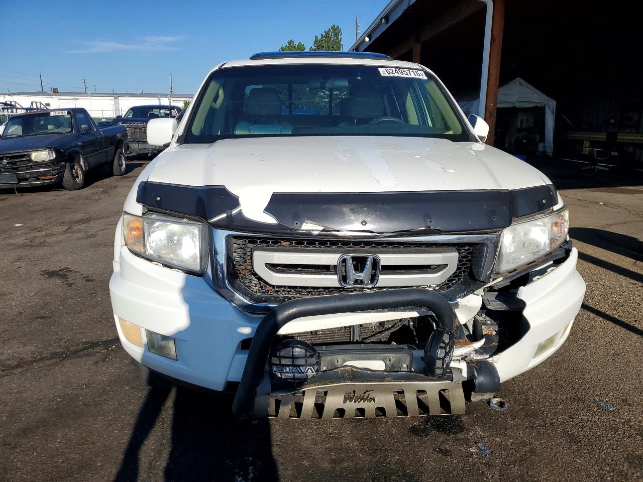 2009 Honda Ridgeline Rtl White vin: 2HJYK16599H503505